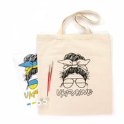 Rosatalent: Eco-friendly Cotton Ecobag Coloring Kit – Ukraine Design (220 Gsm, 38x42 Cm)