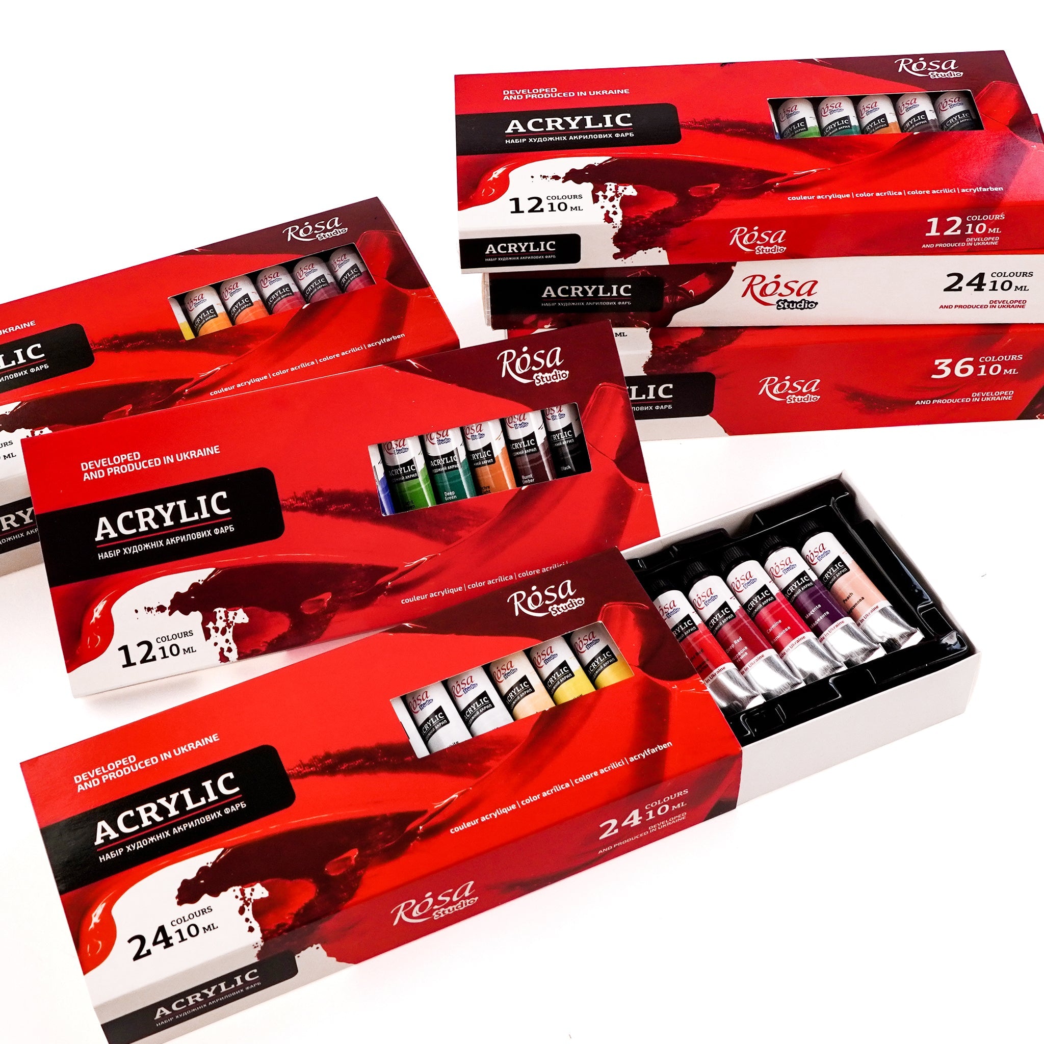 Rosa Studio Acrylic Paint Set -36x10 Ml, Tubes
