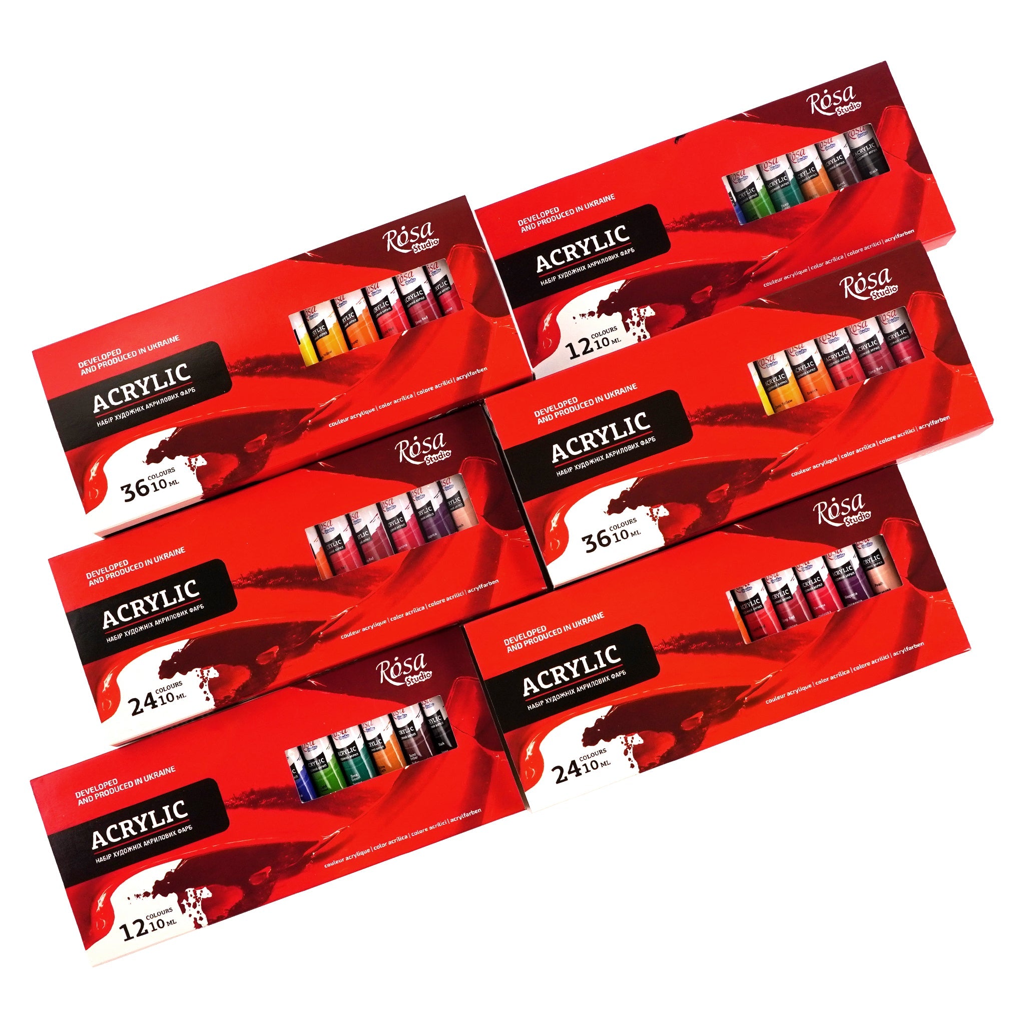 Rosa Studio Acrylic Paint Set -36x10 Ml, Tubes