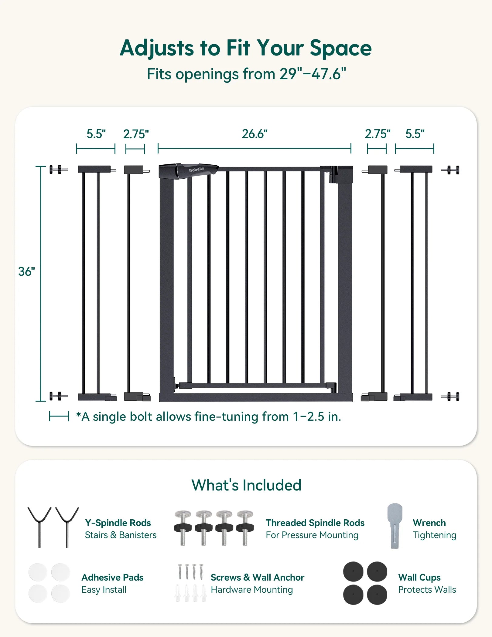Pressguard C5&p7 | Versatile Baby Safety Gate For Spaces