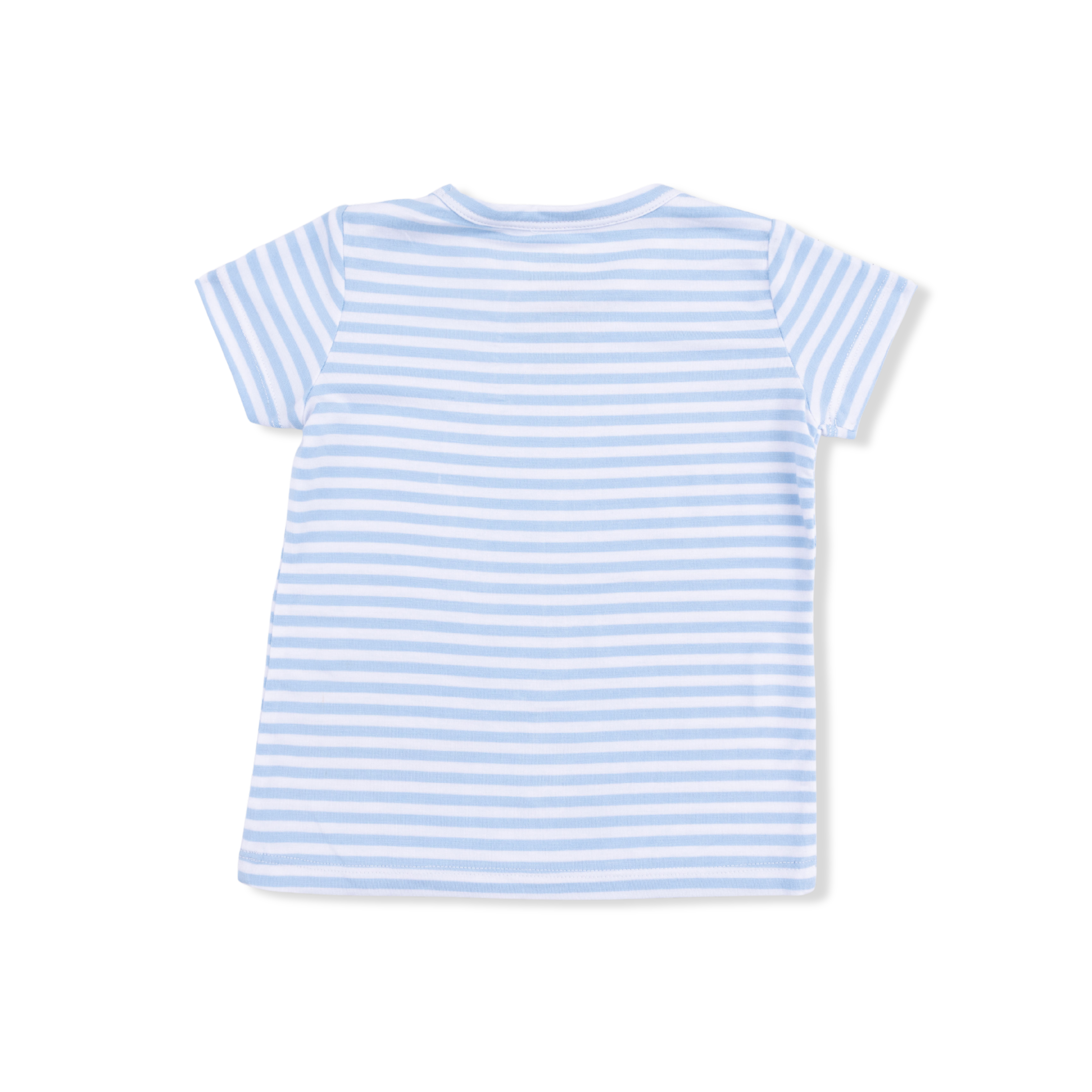 Bubbly Sailboat Stripe - Crew Neck Tee With Cargo Short