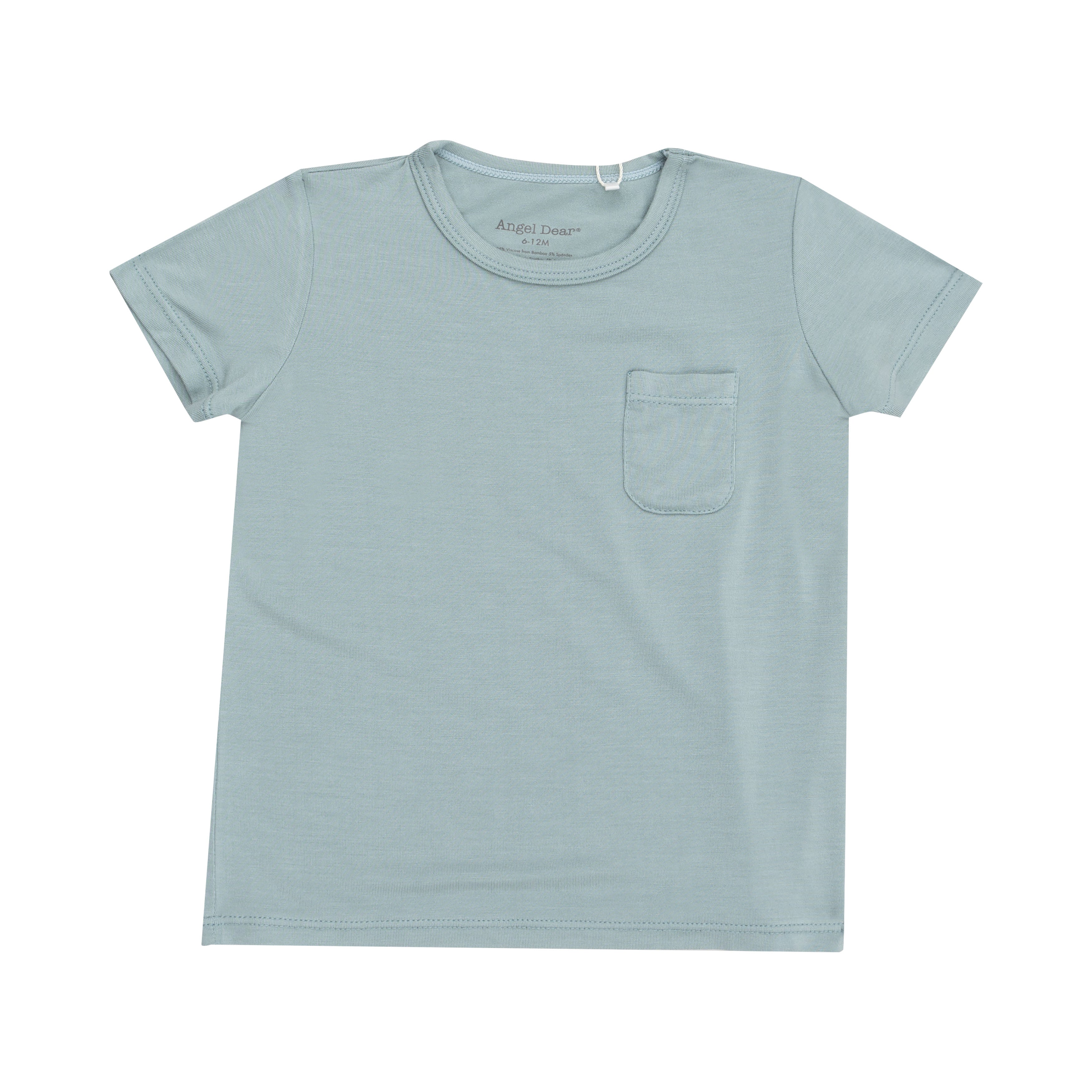 S/s Crew Neck Tee + Pocket - Gray Mist