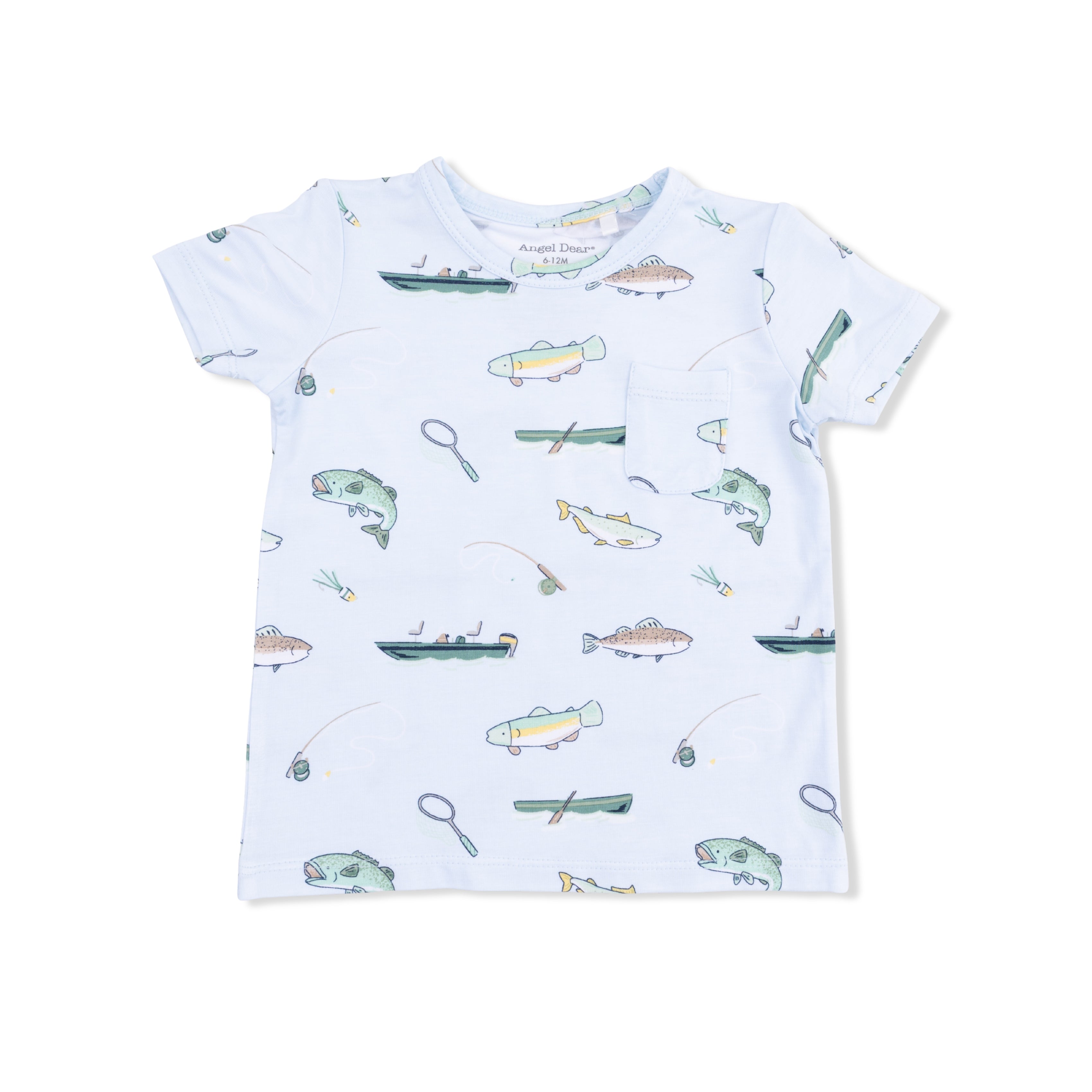 Fishing - Crew Neck Tee With Casual Short