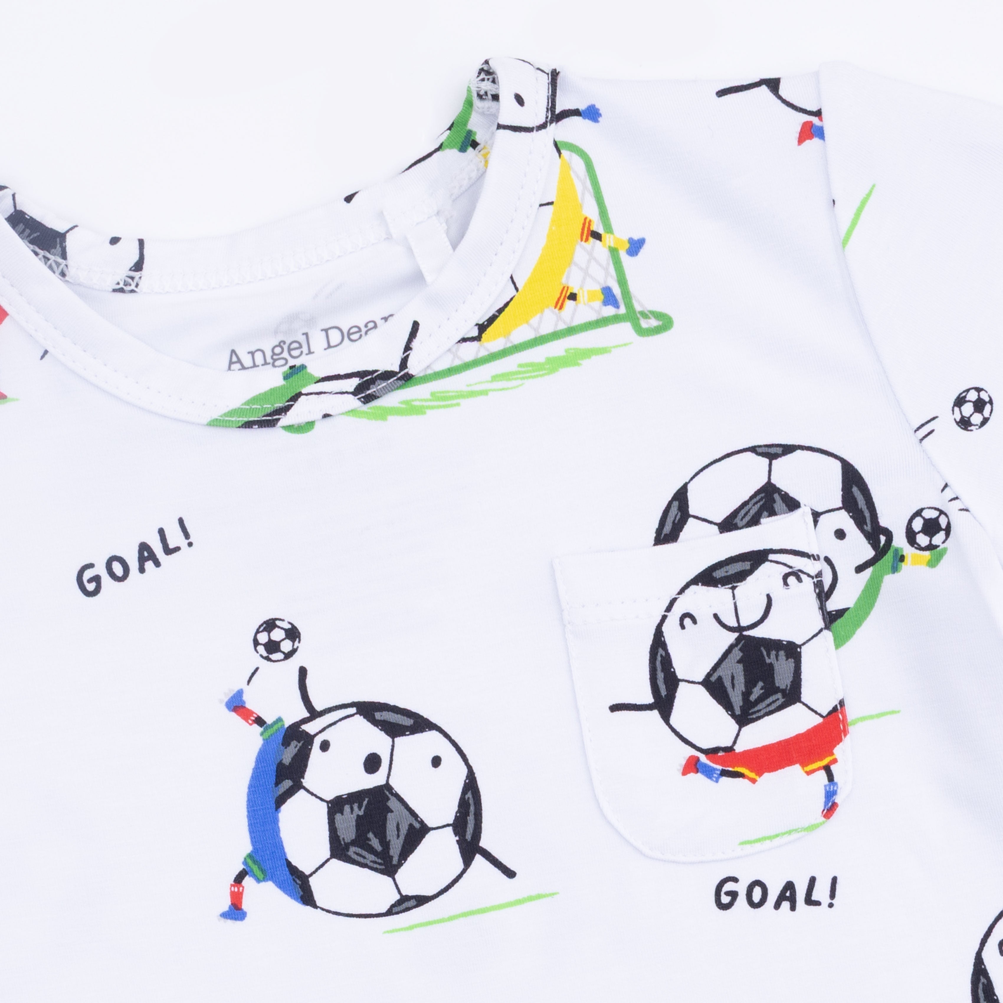 Soccer Balls Playing Soccer  Blue - Crew Neck Tee With Cargo Short