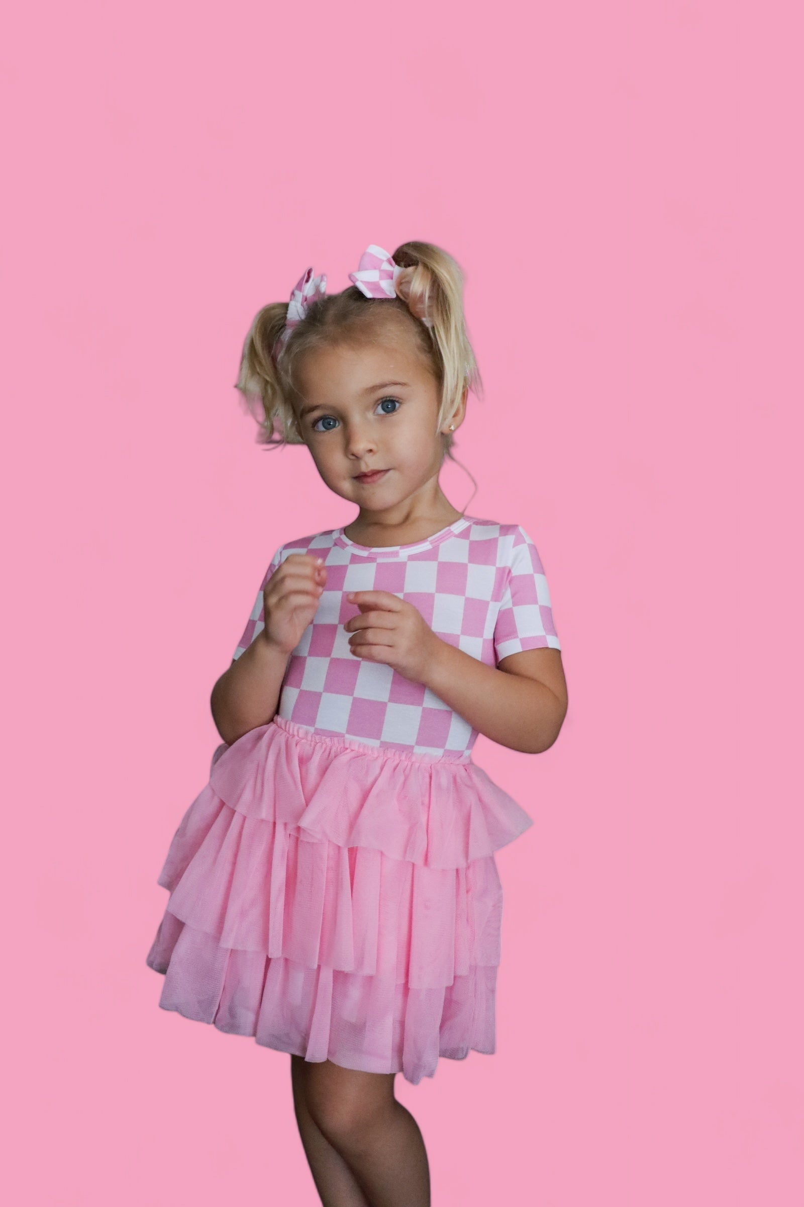Bubblegum Checkers Dream Tutu Dress