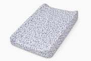 Blue Floral Changing Pad Cover