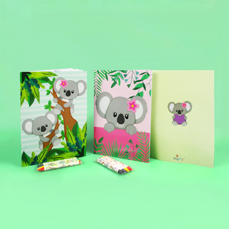 Koalas Coloring Books With Crayons - Set Of 6 Or 12