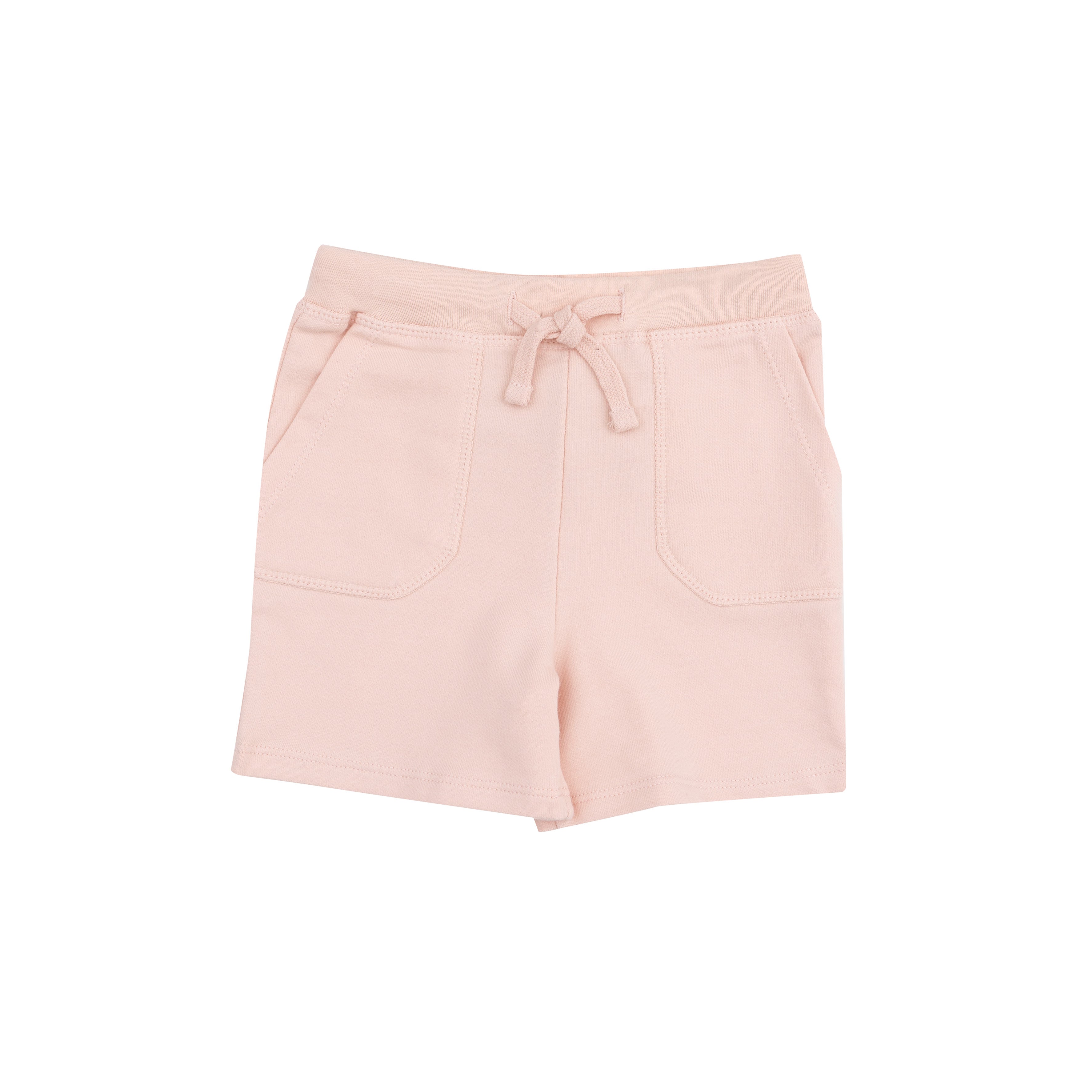 Everyday Shorts + Front Patch Pockets - French Terry Solid Pink