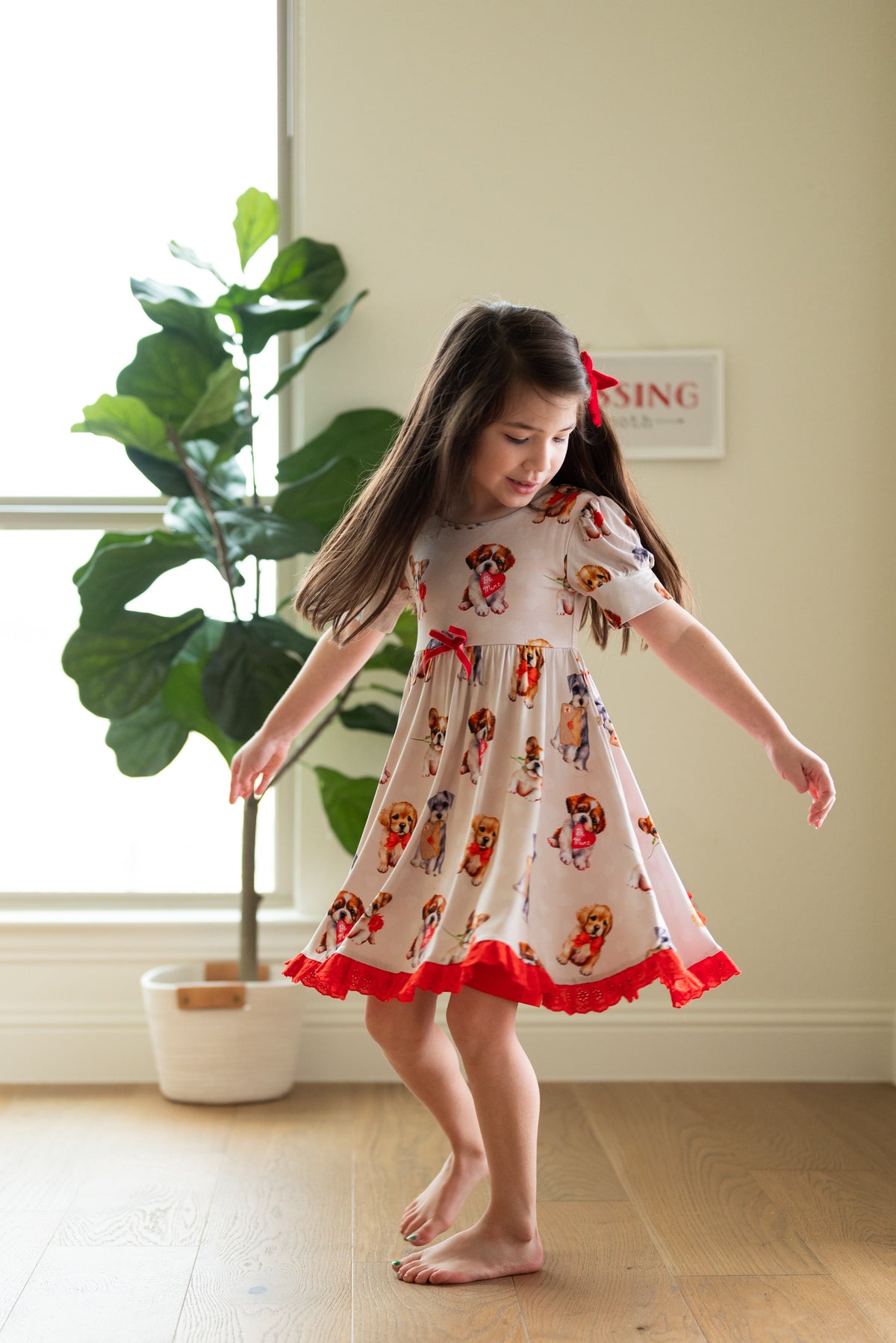 Puppy Love Lace Trimmed Twirl