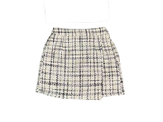 Aa Black, White And Gold Tweed Ruffle Skort