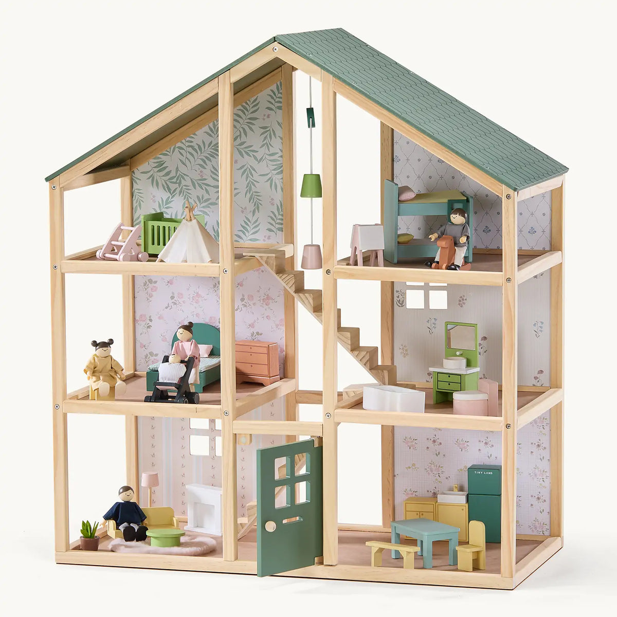 ® Sweetwood Evergreen Dollhouse & Wooden Dollhouse Dolls