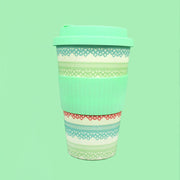Eco-friendly Reusable Plant Fiber Travel Mug With Lace Design