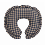 Blue Plaid Ruffle Nursing Pillow Cover