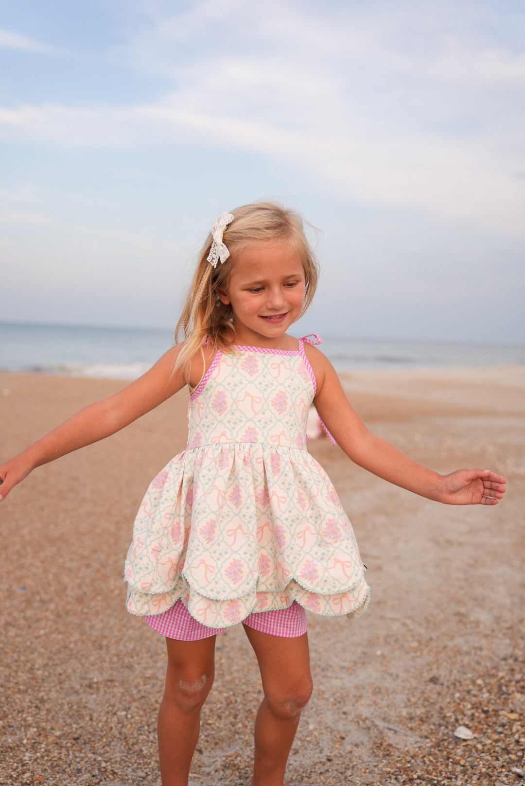 Floral Fancies Scallop Tunic Set