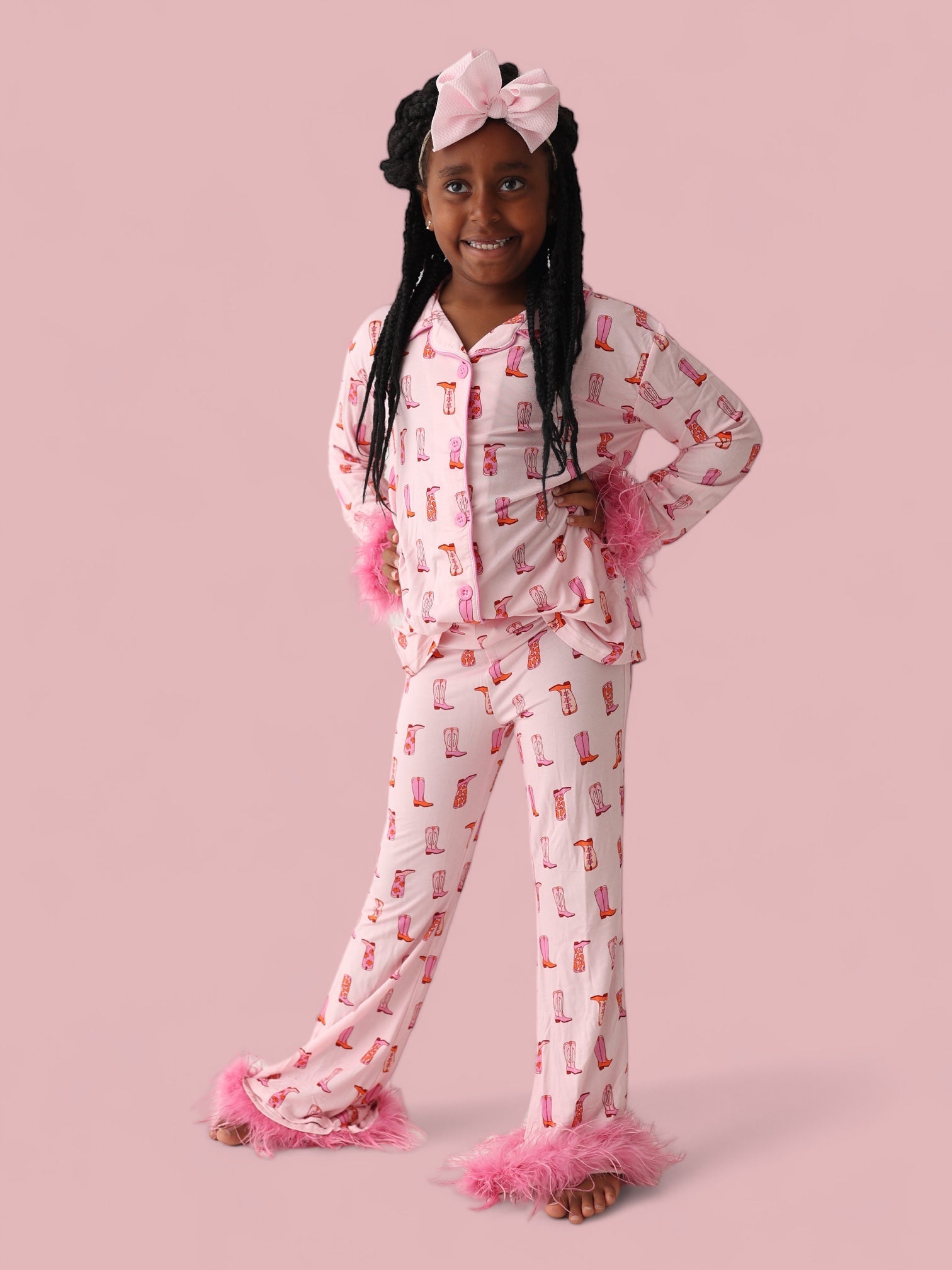 Exclusive Yee Haw Hollie Girl's Flare Feathered Dream Set