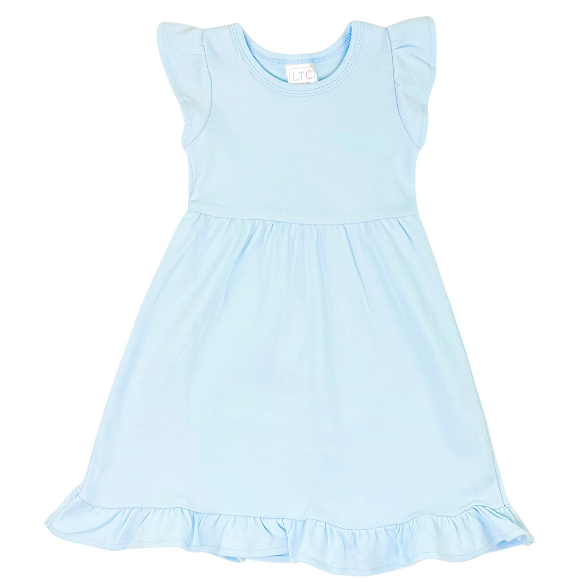 Girls Ruffle Flutter Sleeve Dress