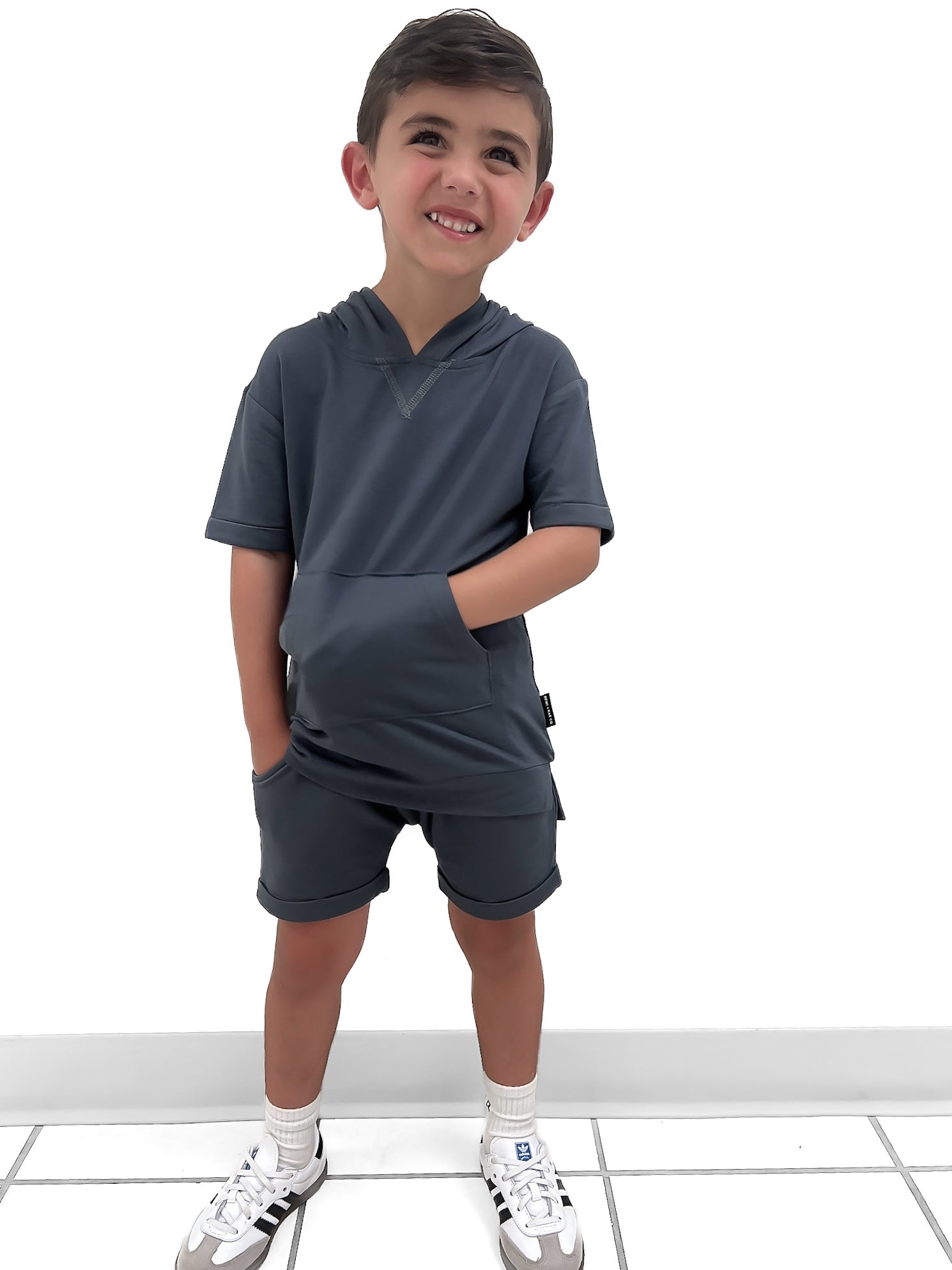 Bamboo Short Sleeve Hoodie - Malibu