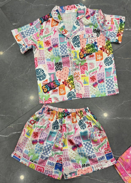 Tweenstyle By Stoopher - Summer Camp Silky Loungewear Set