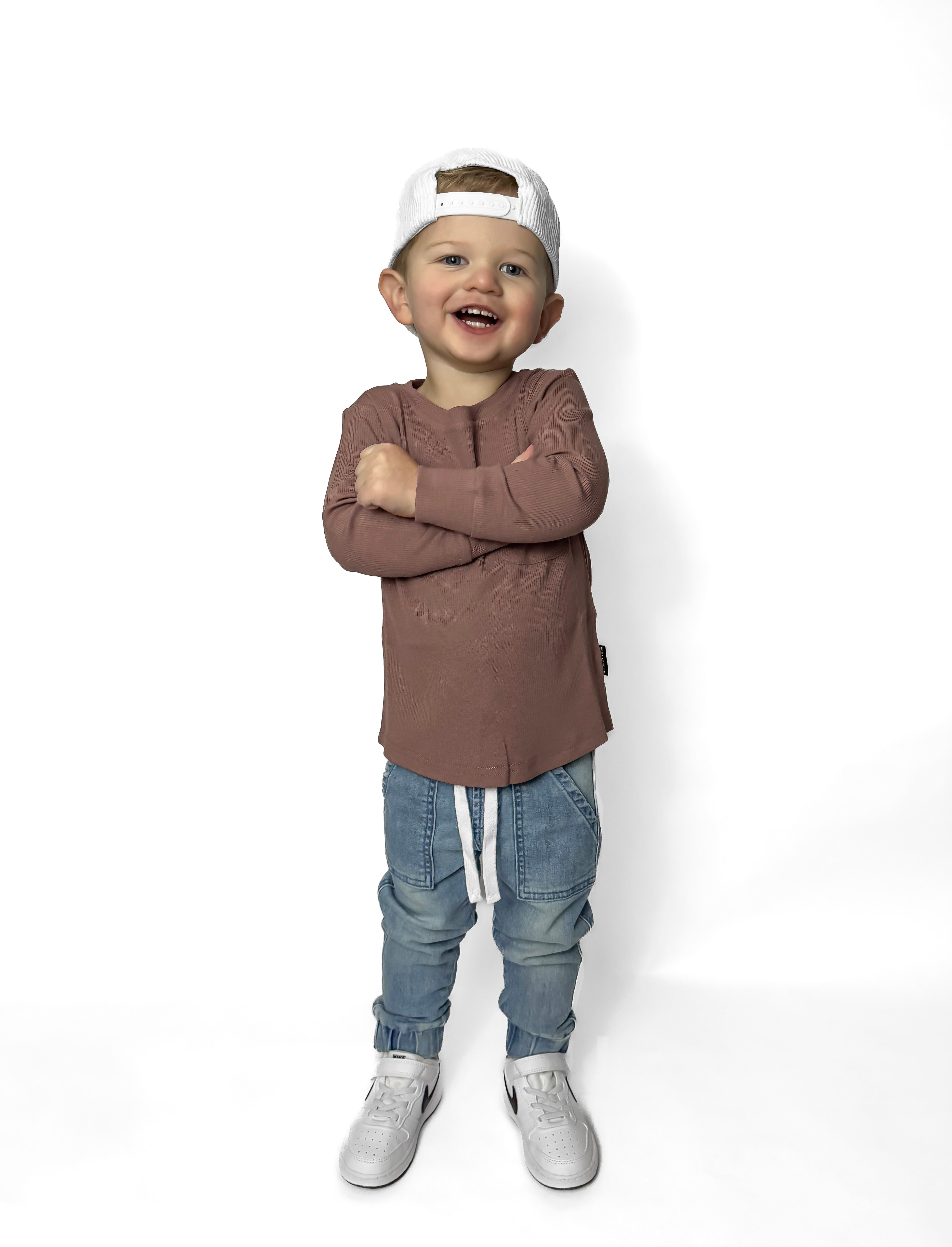 Bamboo Ribbed Long Sleeve - Mocha