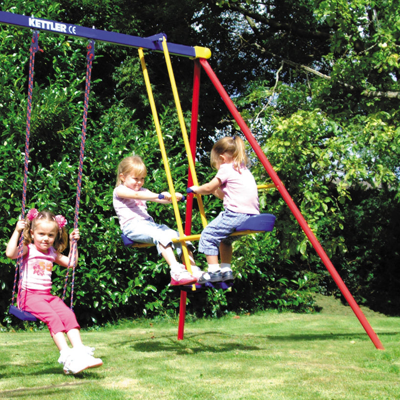 Multi-Play Swingset Bundle - With Surf Swing & Glider Accessories