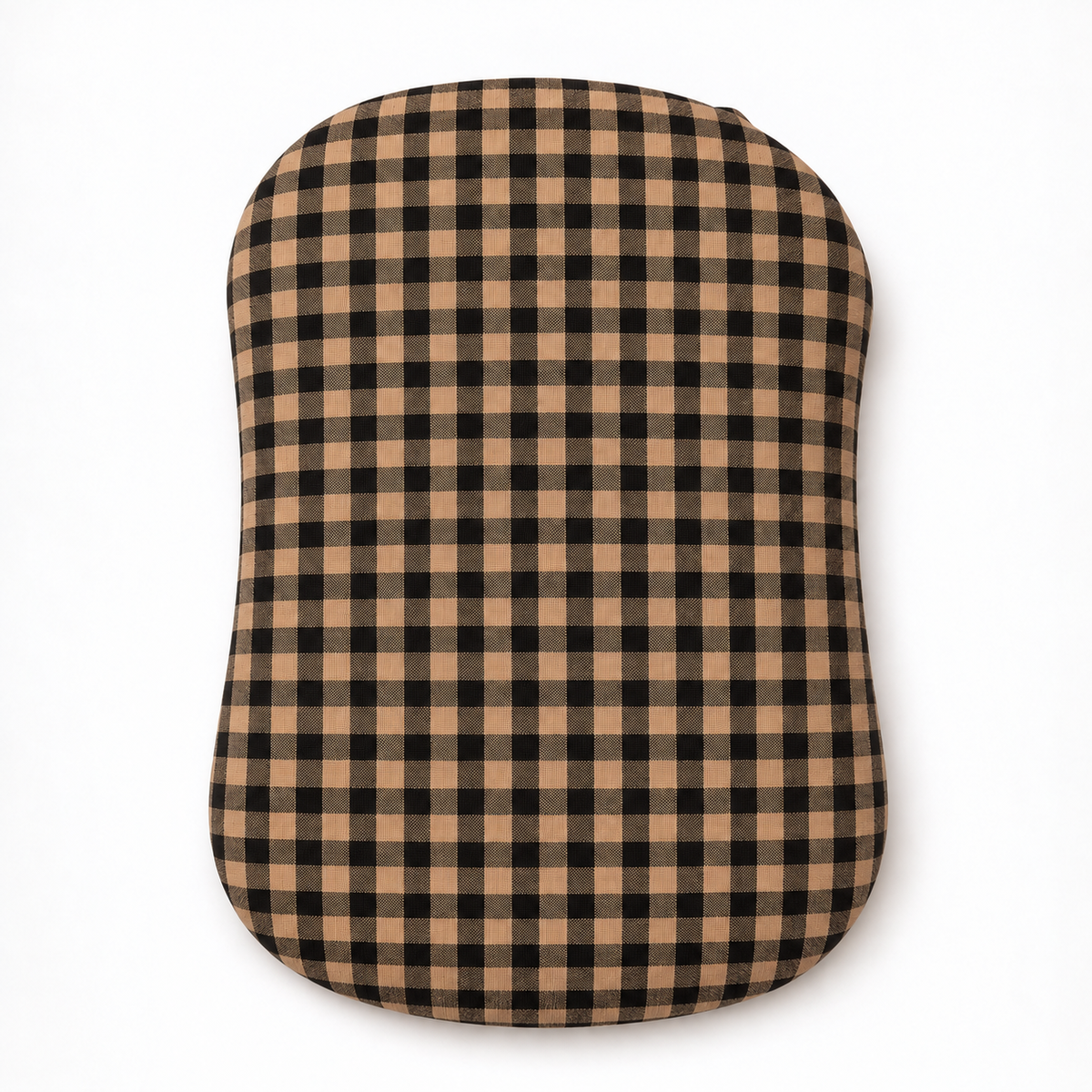 Brown Gingham Ruffle Baby Lounger Cover