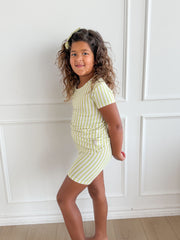 Green Stripe Short Set