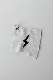 Lovey | White & Black Lightning Bolt