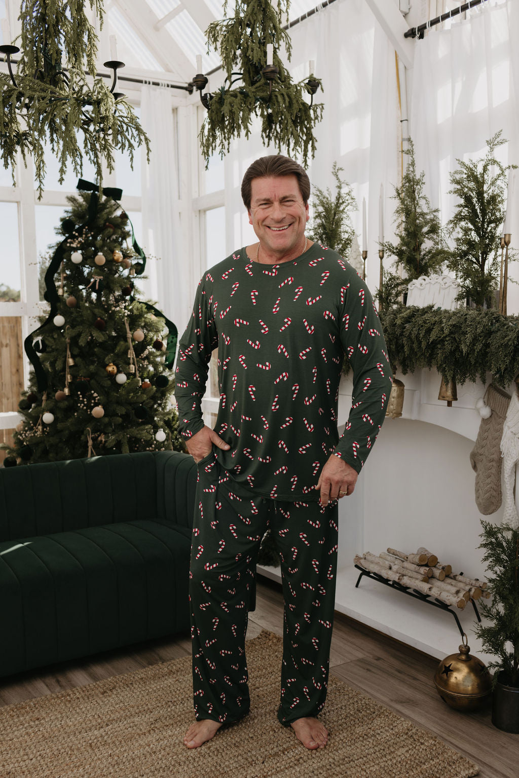 Men's Bamboo Pajamas | Candy Cane Lane 2024