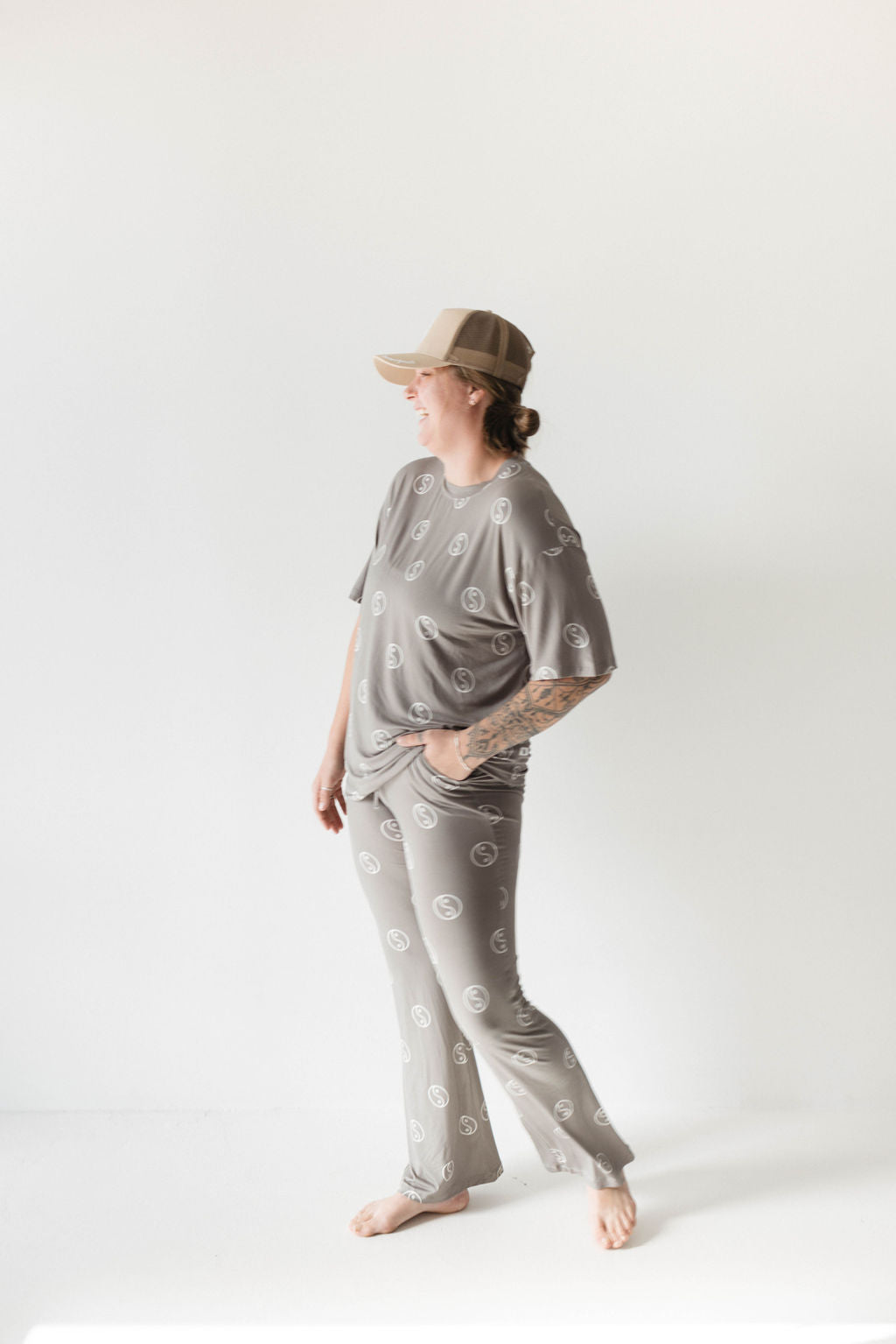 Short Sleeve Women's Bamboo Pajama | Sage Yin Yang