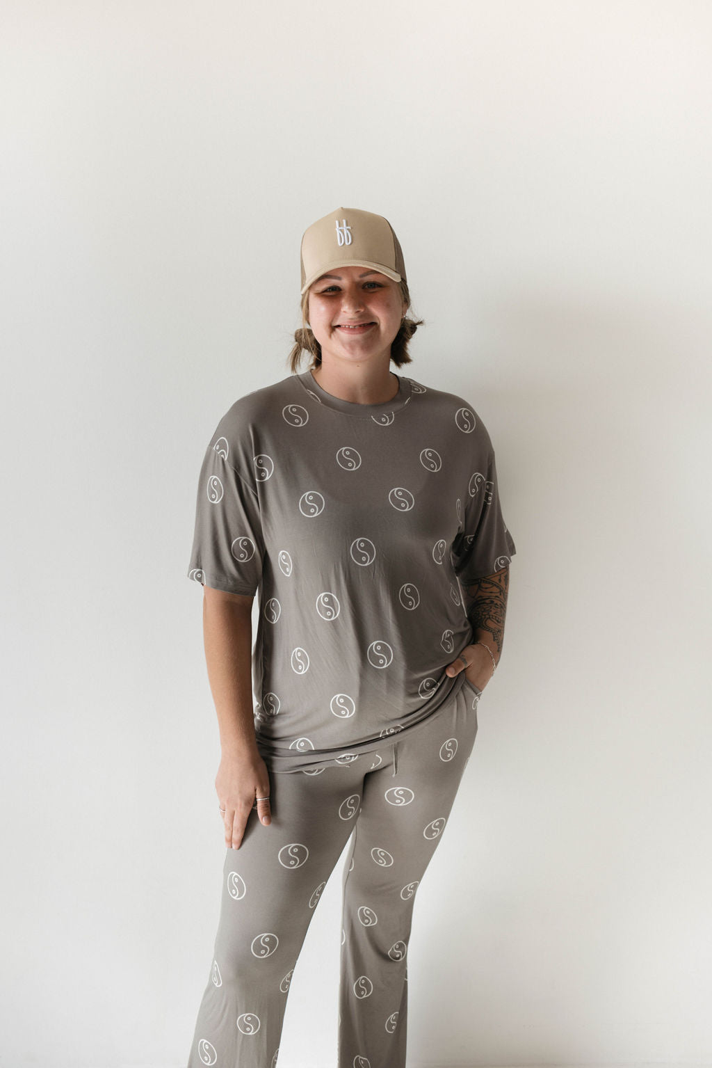 Short Sleeve Women's Bamboo Pajama | Sage Yin Yang