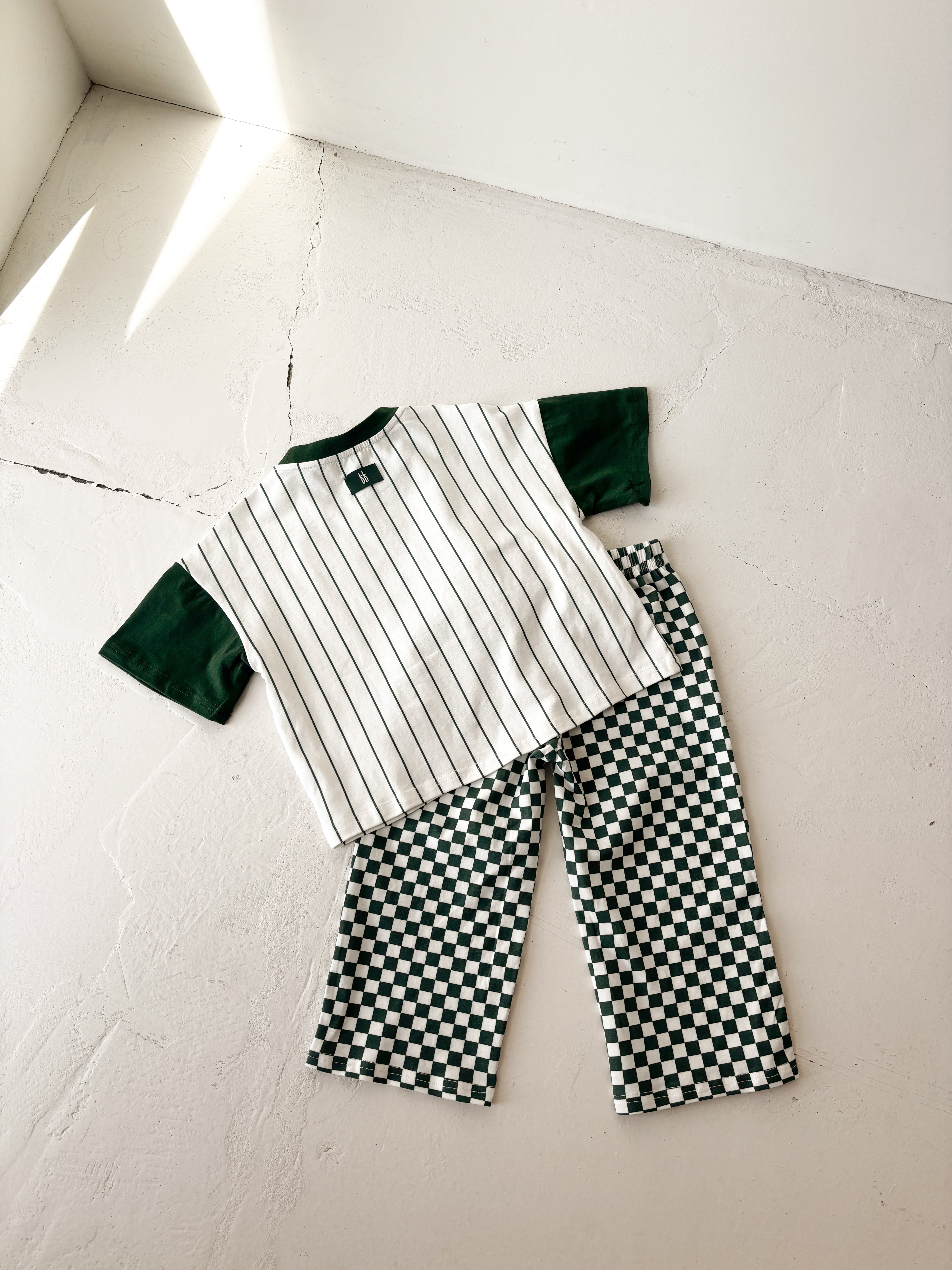 T-shirt & Pant Set | Lucky Micro Check