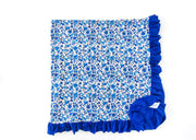 Dainty Blue & Royal  Bamboo Double Layer Ruffle Blanket