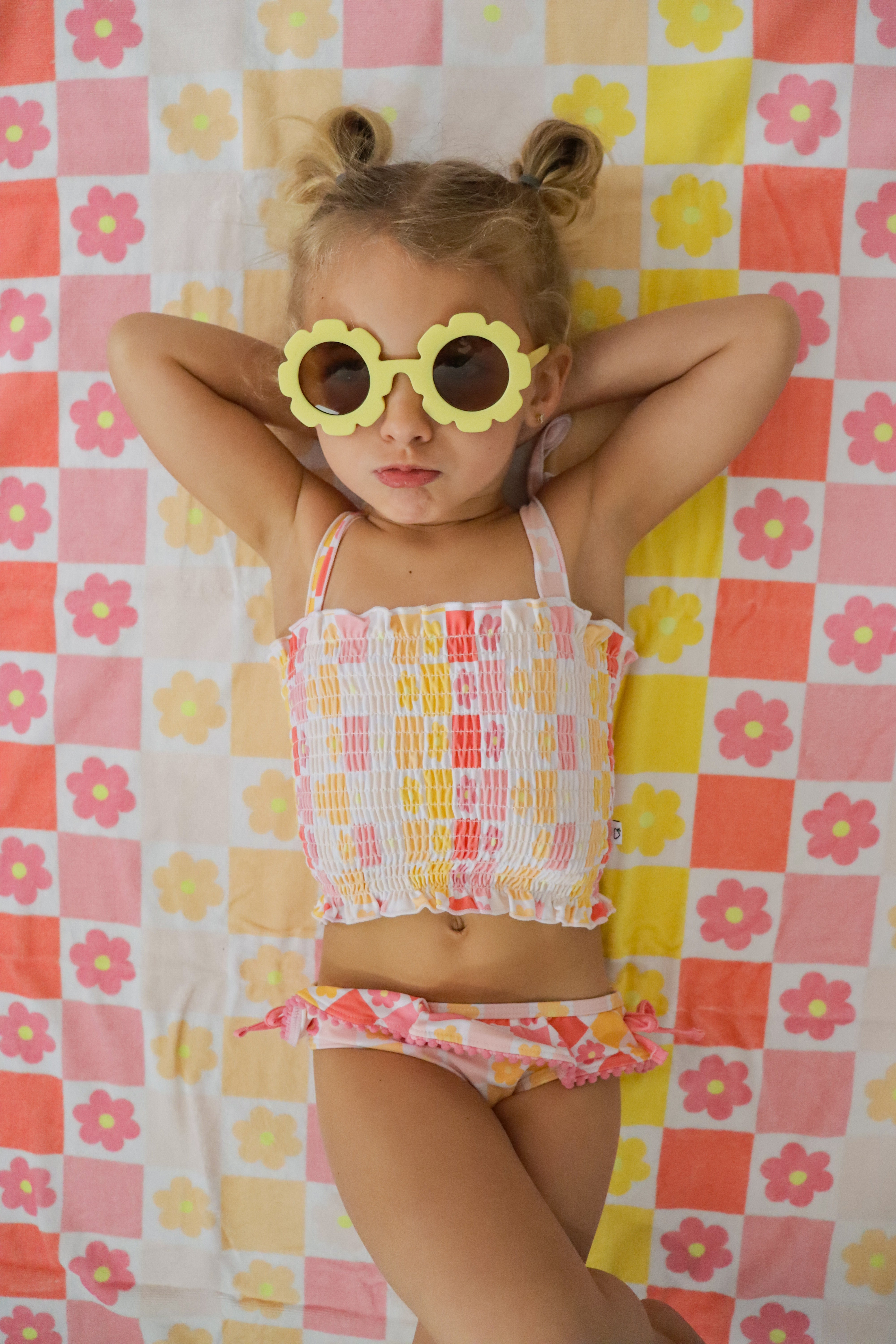 Summer Sunset Checkers Dream Towel