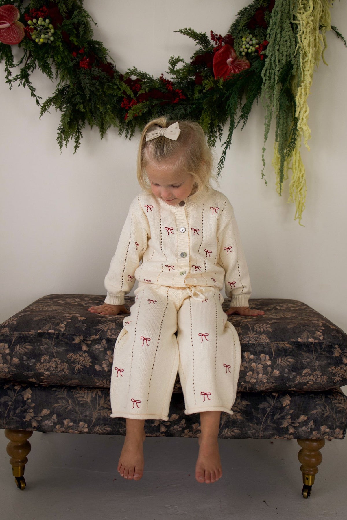 Cardigan & Knit Pant Set | Ribbons