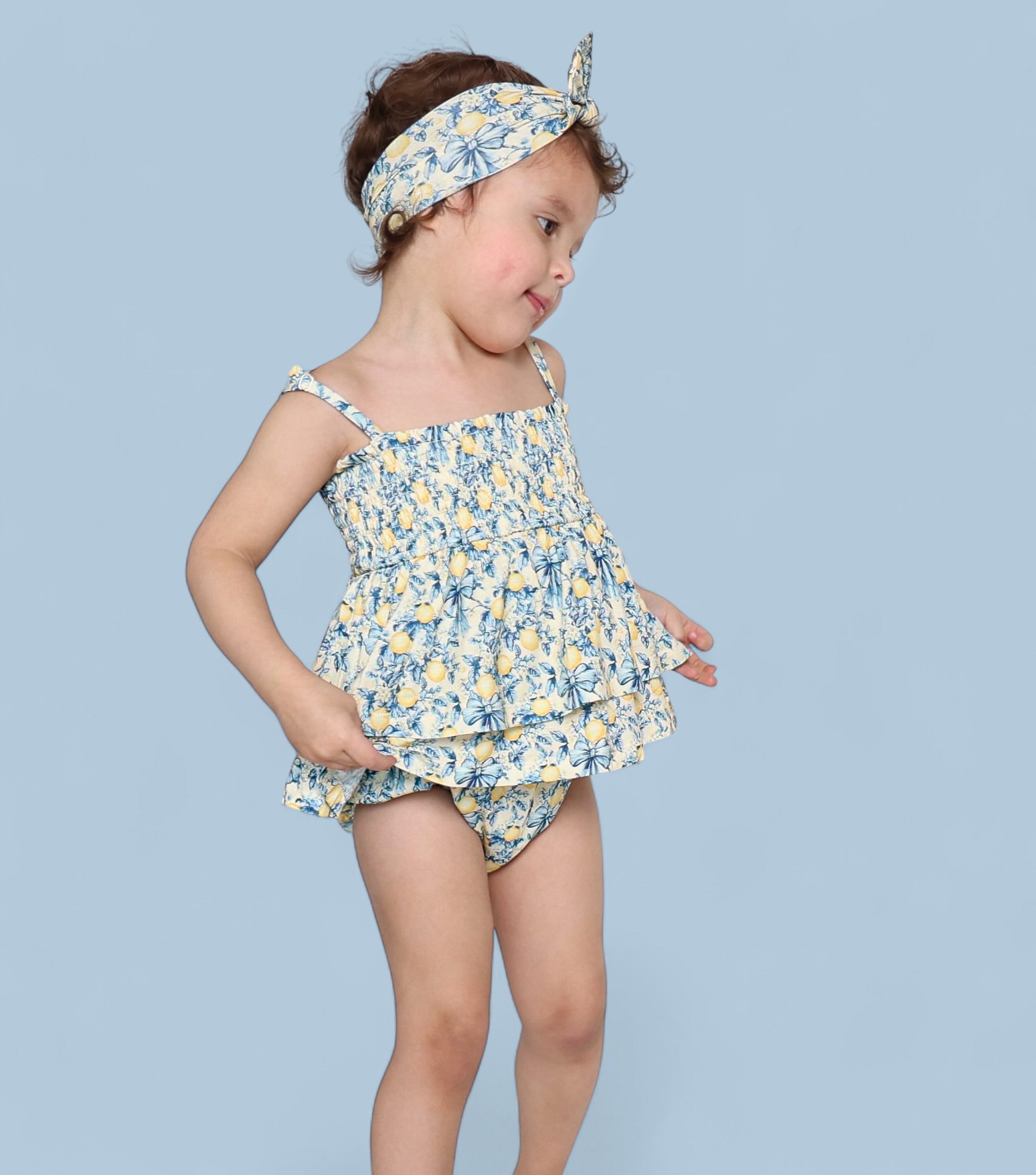 Vintage Citrus Toile Dream Bow