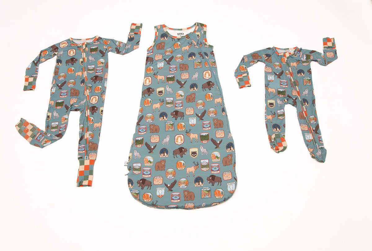 My First National Parks Adventure Sleep Sack | Wildlife Baby Wearable Blanket