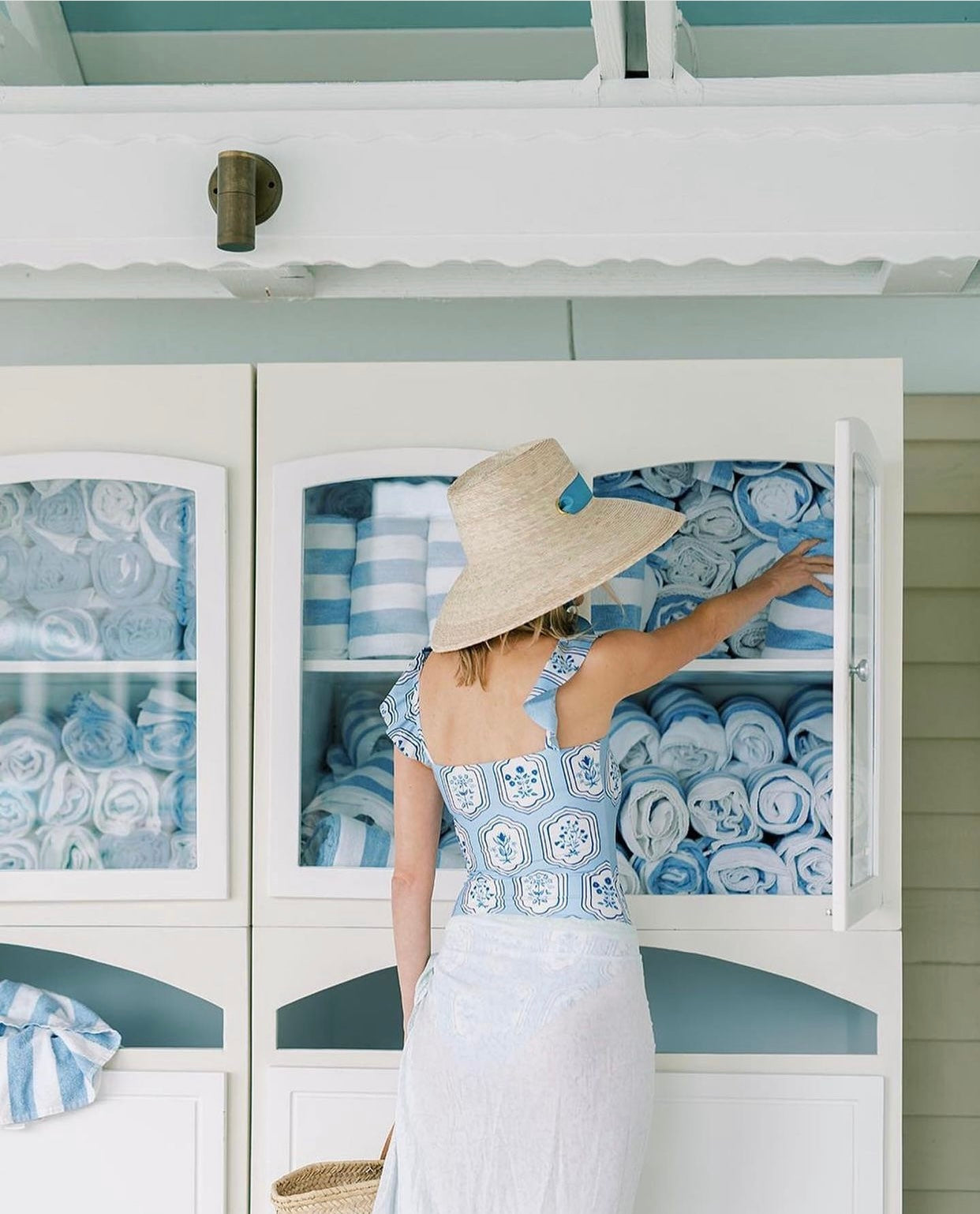 Ivory, French Blue & Coral Grosgrain Ribbon Pack - Long