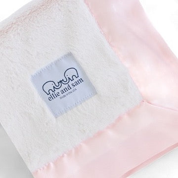 Luxury Satin Border Lovey - Pink