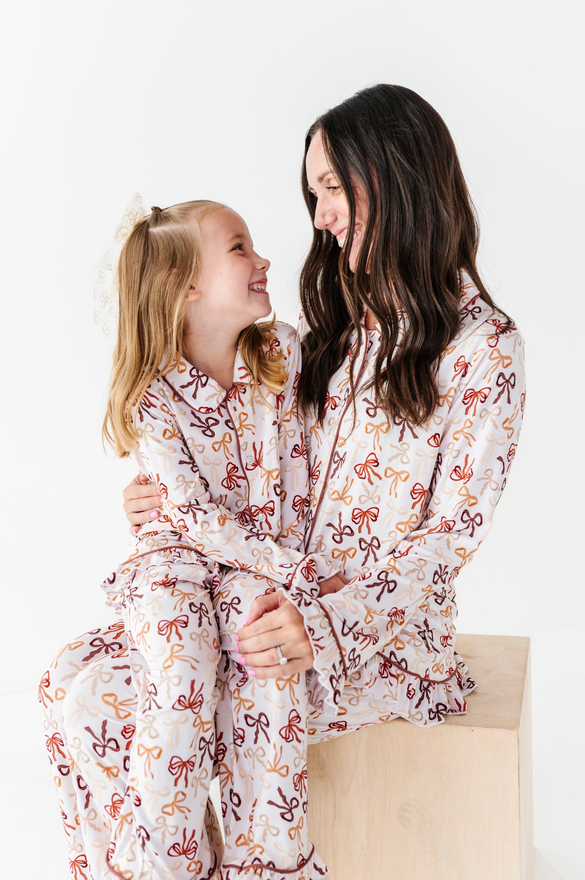 Autumn Ribbons Ruffle Adult Button Up Set (est Ship Time 2-3 Weeks)