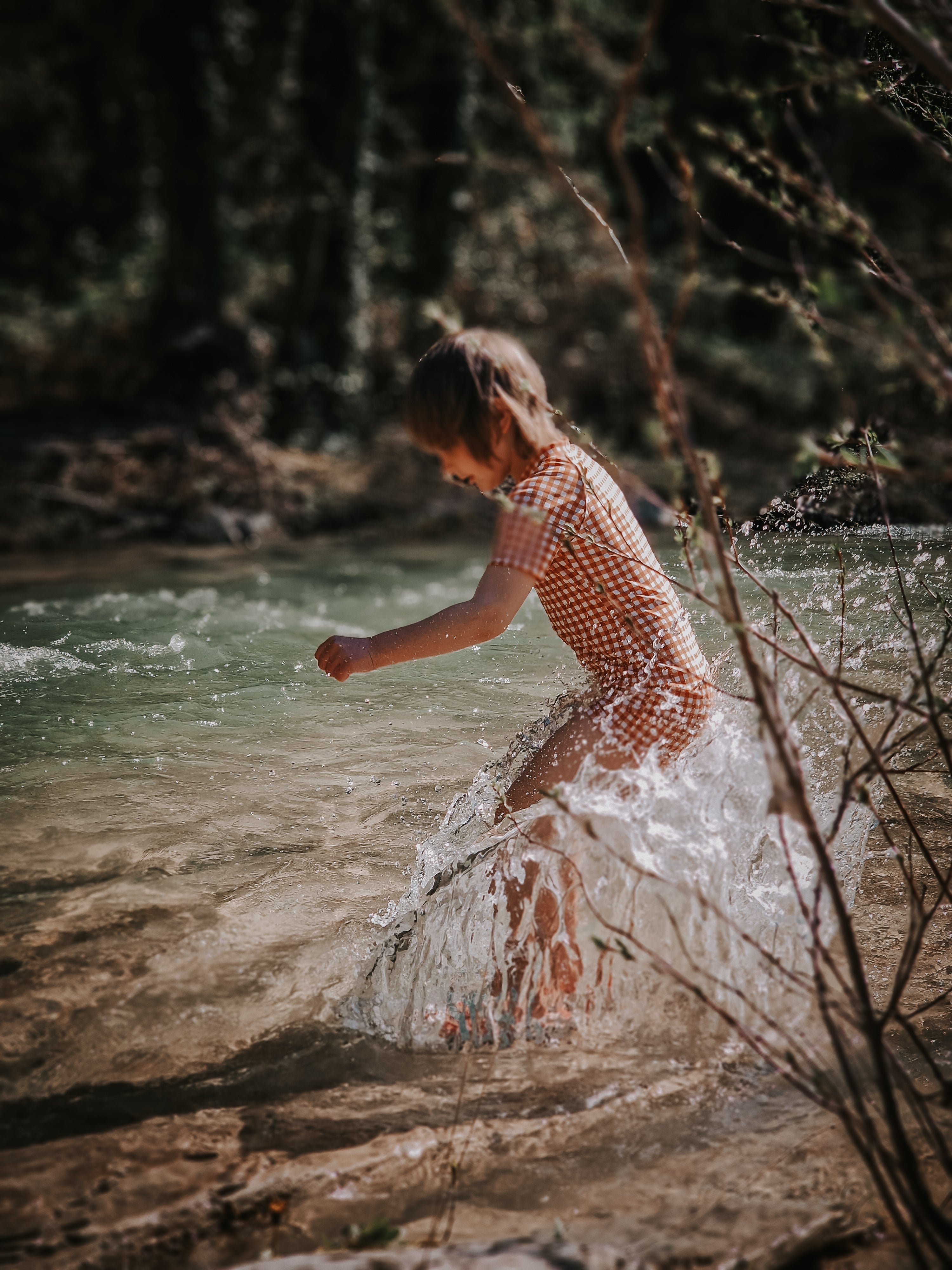 Short Sleeve Rashguard Swimsuit | Upf + Recycled - Sienna Gingham