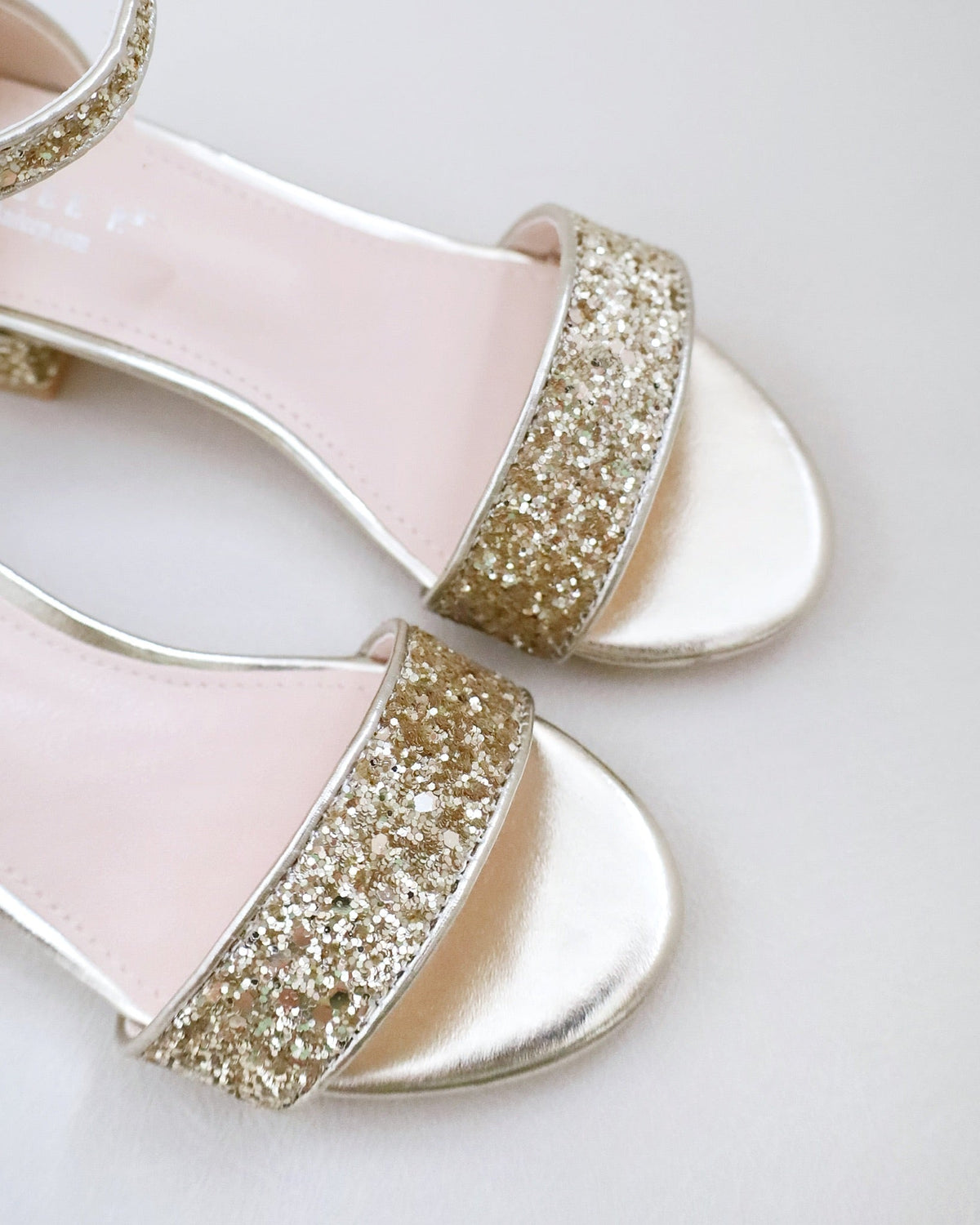 Rock Glitter Low Block Heel Girls Sandals