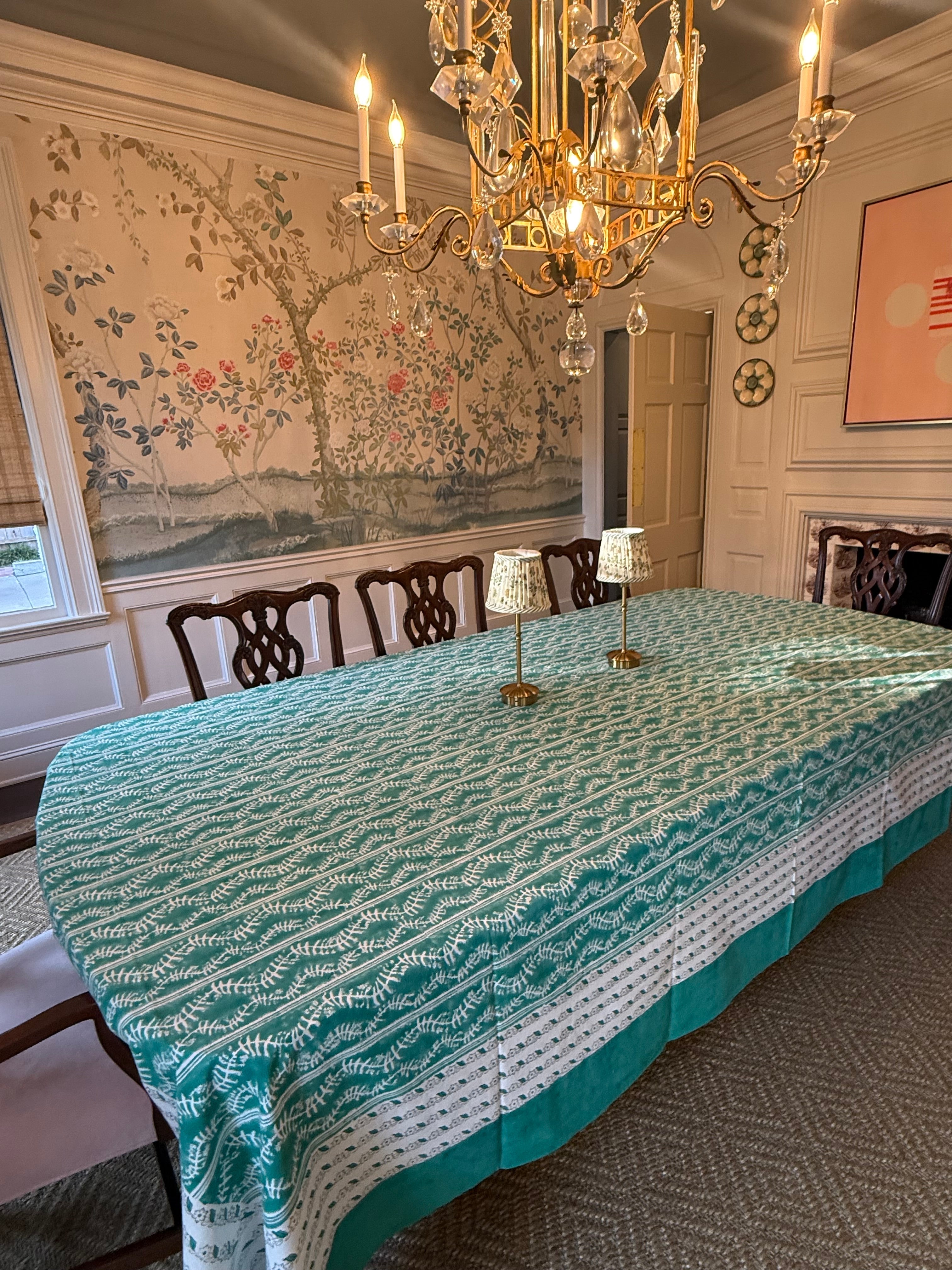 Bluebell Tablecloth In Emerald