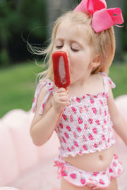 Exclusive Berry Brooklyn Dream Smocked Tankini Two Piece Swim Suit