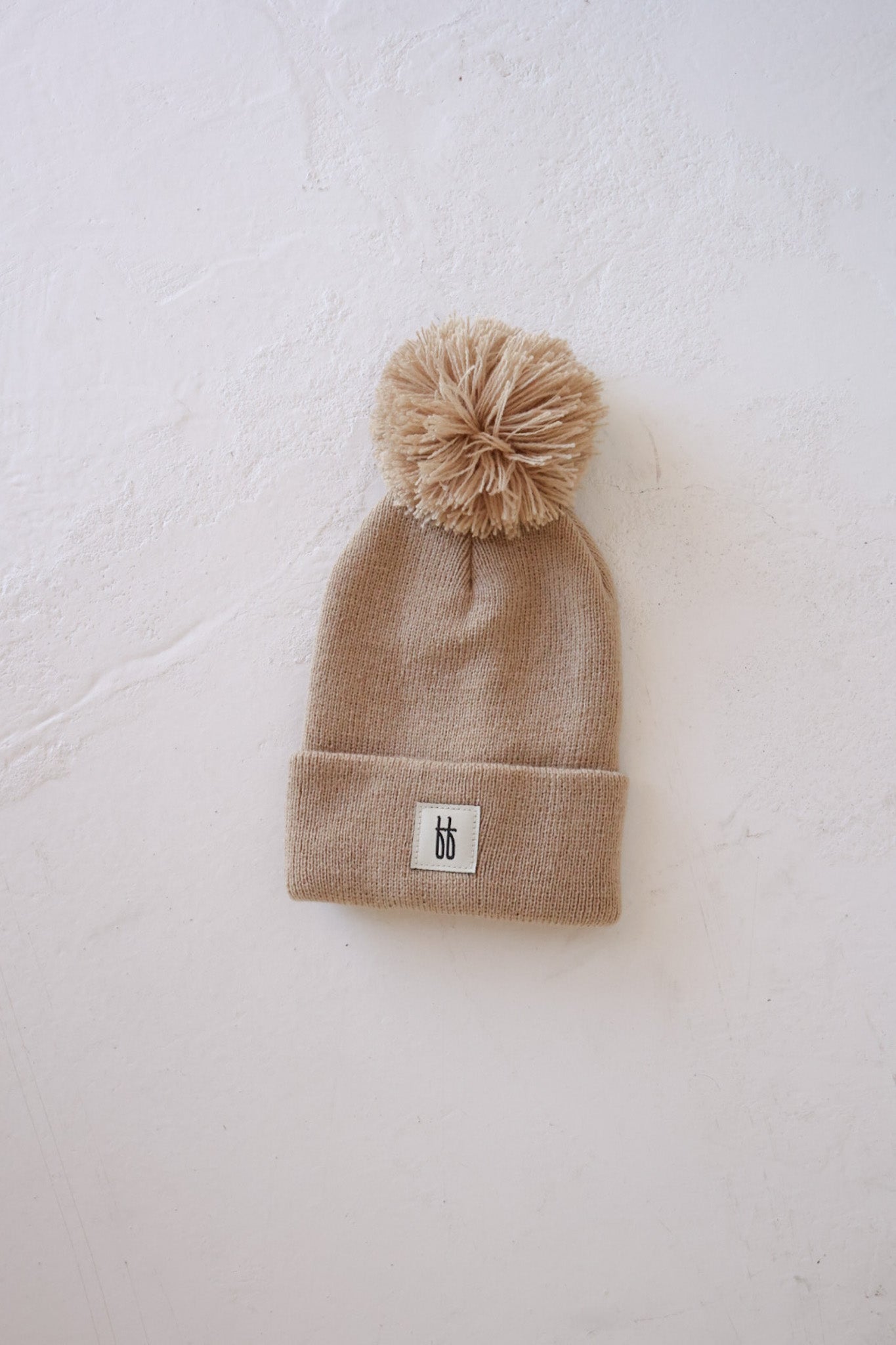 Ff Knit Pom Top Beanie | Taupe