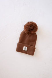 Ff Knit Pom Top Beanie | Chestnut