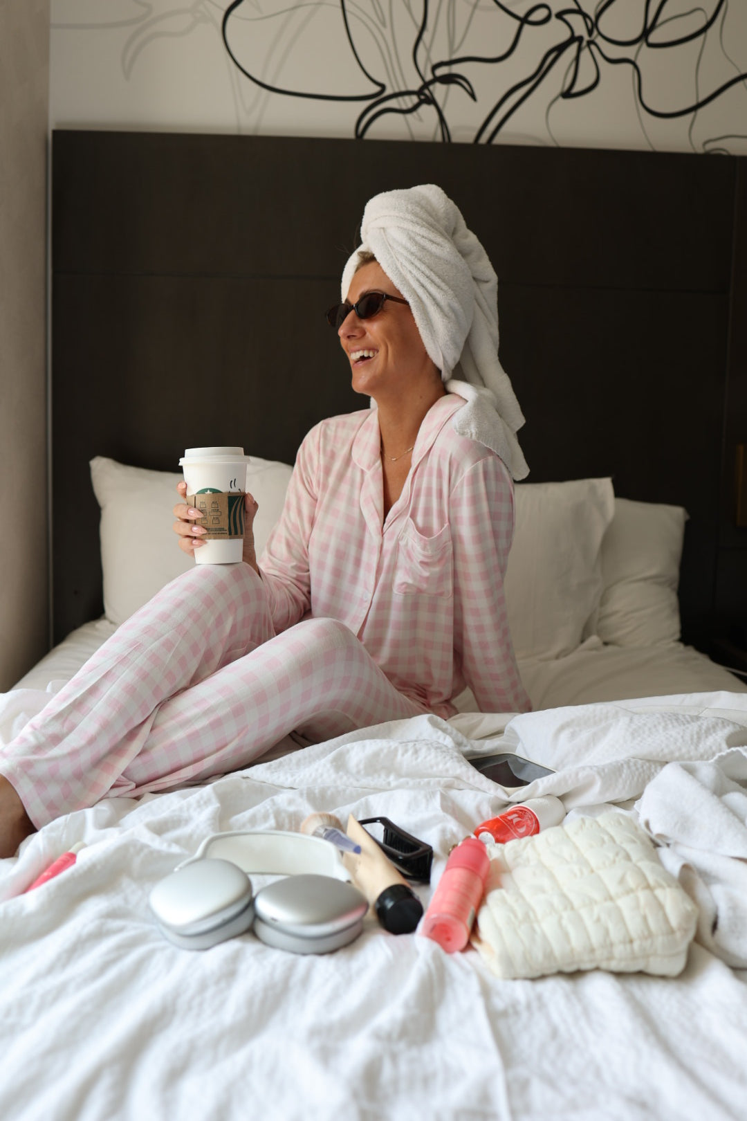 Women's Bamboo Button Up Lounge Set | Pink Sugar