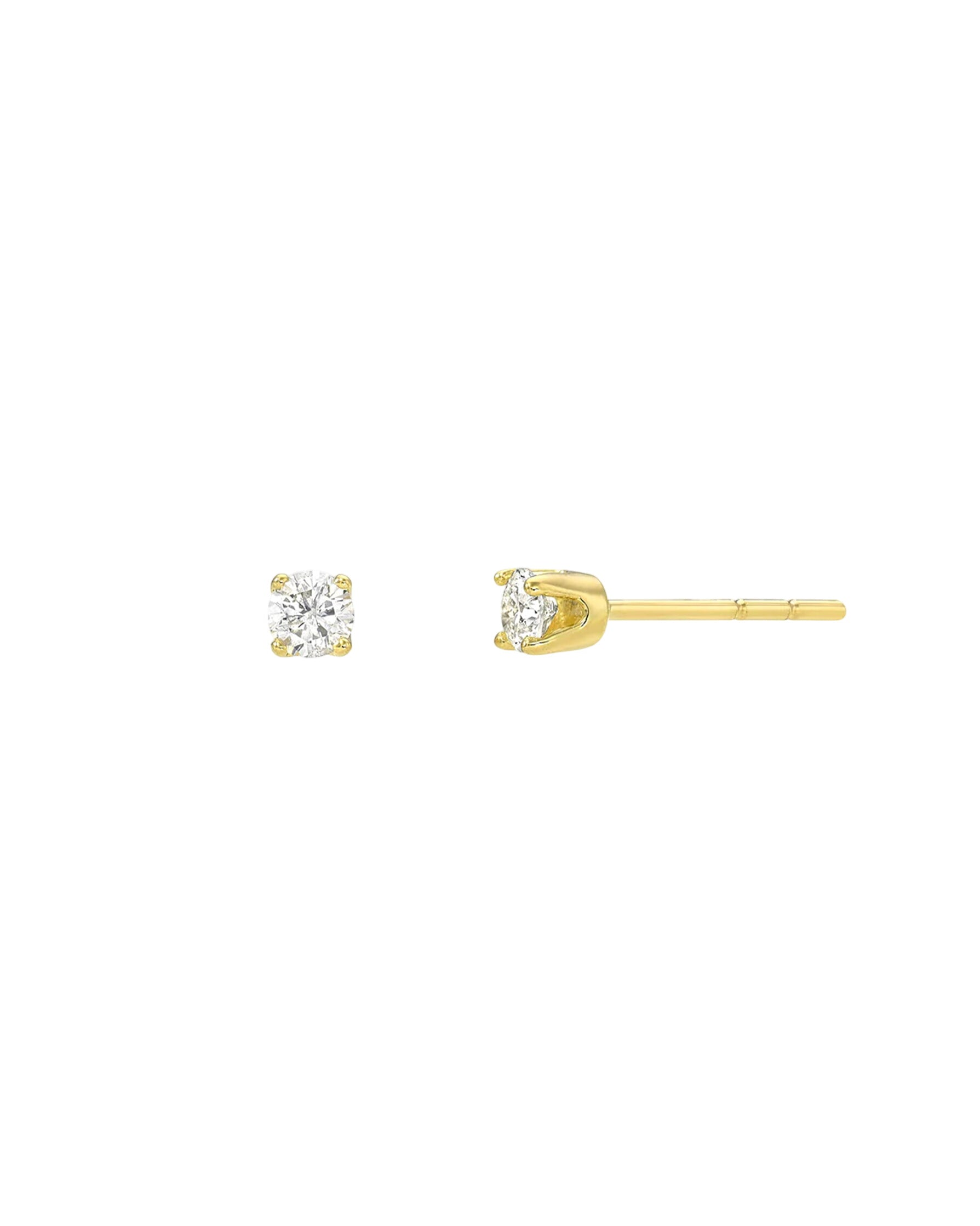 4 Prong Diamond Stud Earrings