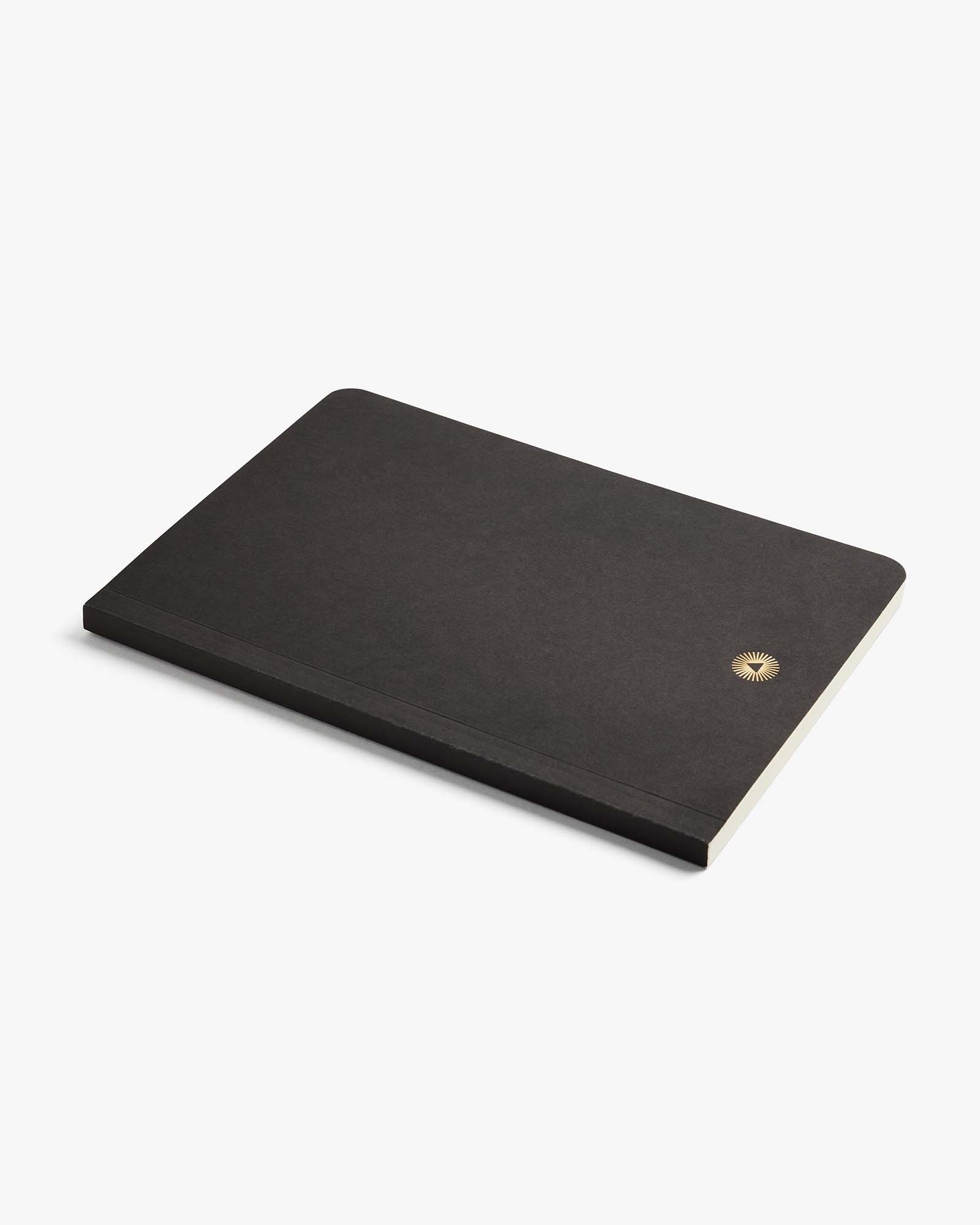 Essential notebook by Intelligent Change created with bespoke paper and made in Germany, Lined long-form journaling notebook with dated pages. Black