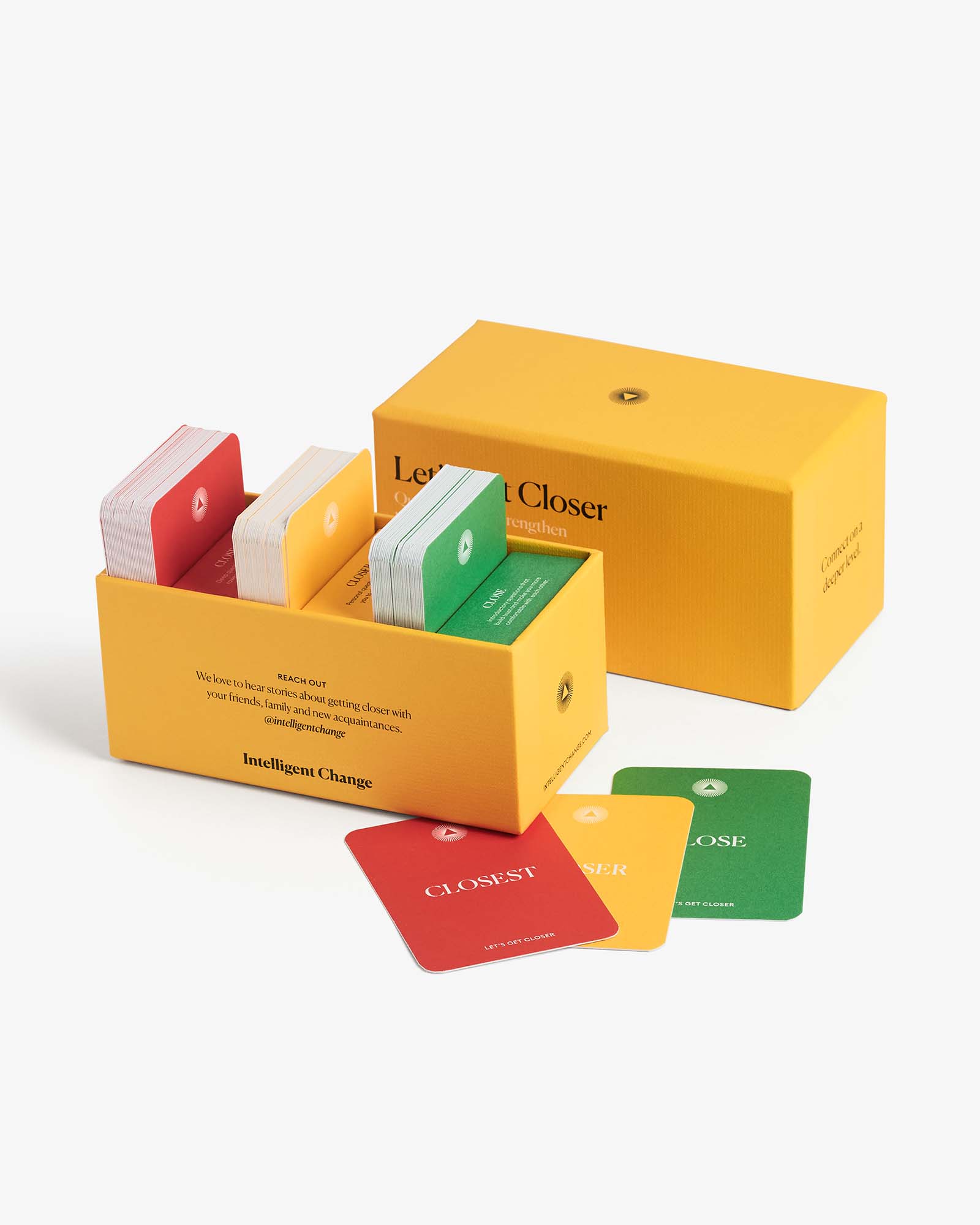 Let's get closer conversation card games, questions that strengthen bonds and build relationships, conversation cards - Intelligent Change