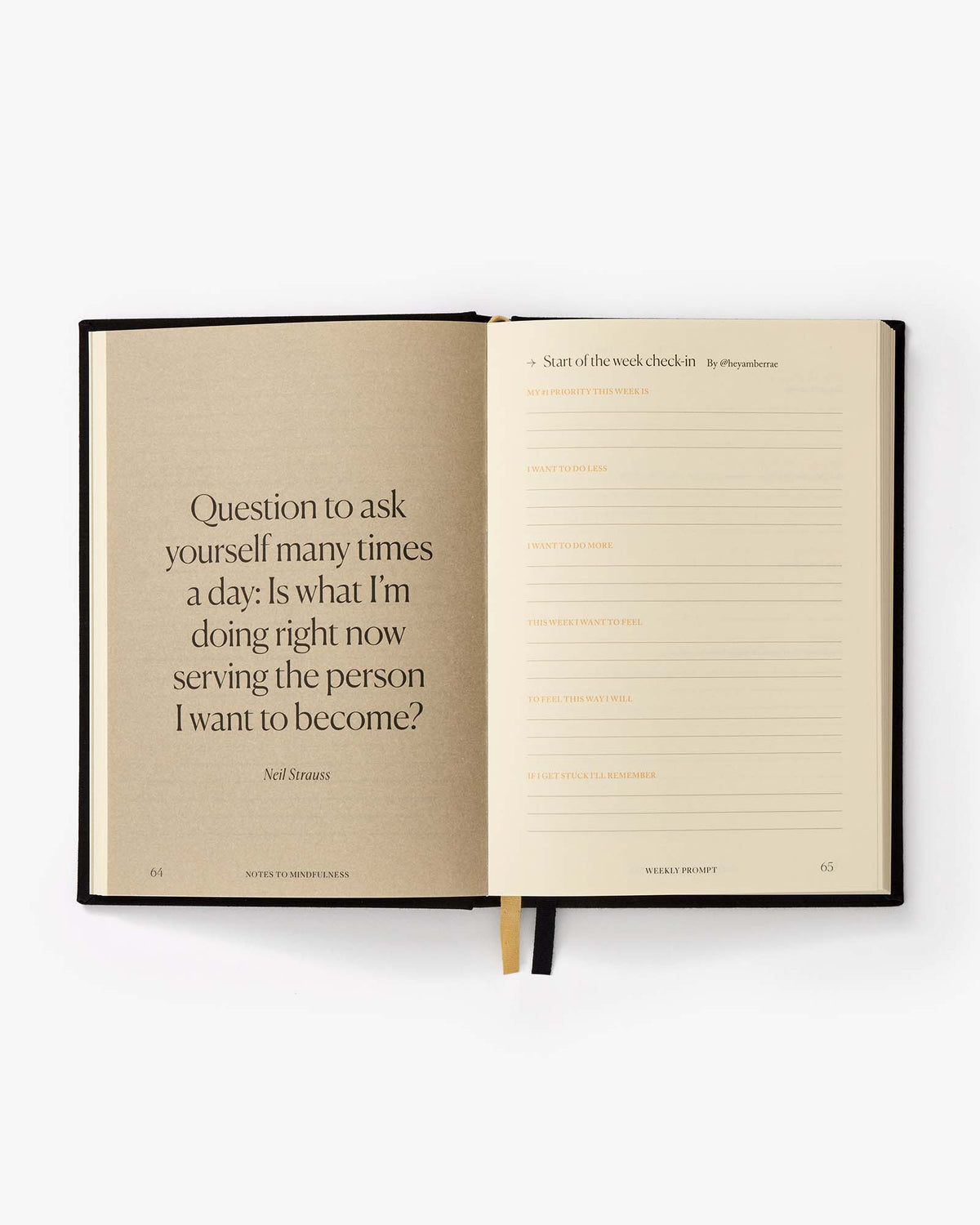 Notes To Mindfulness Journal - Stone Black